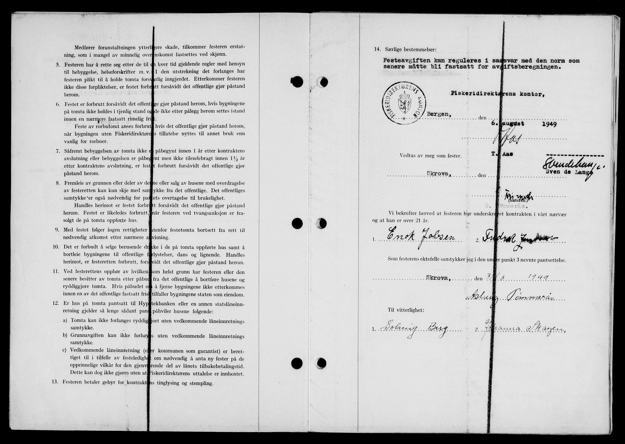 Lofoten sorenskriveri, AV/SAT-A-0017/1/2/2C/L0021a: Mortgage book no. 21a, 1949-1949, Diary no: : 2196/1949