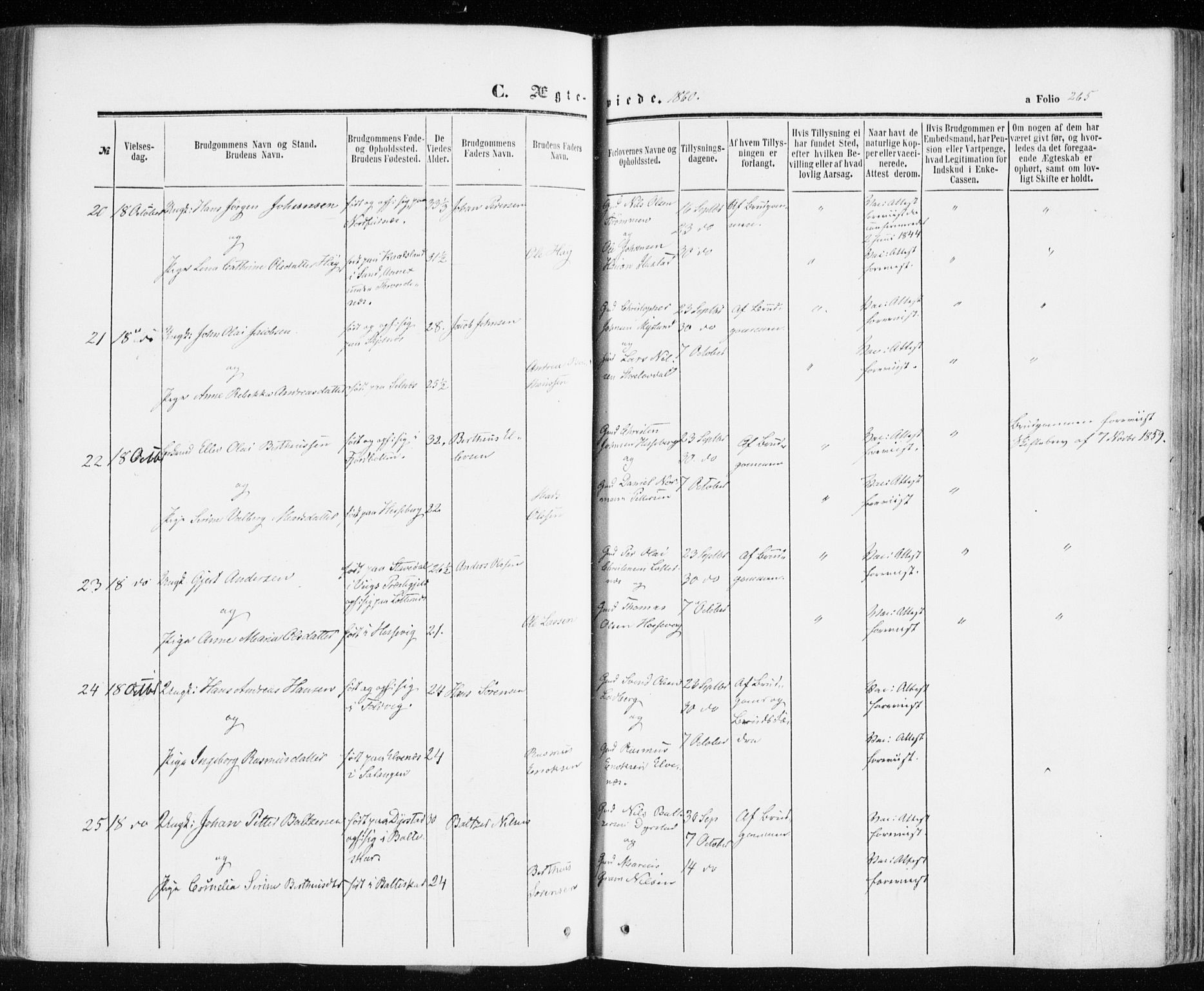 Ibestad sokneprestembete, AV/SATØ-S-0077/H/Ha/Haa/L0009kirke: Parish register (official) no. 9, 1859-1868, p. 265