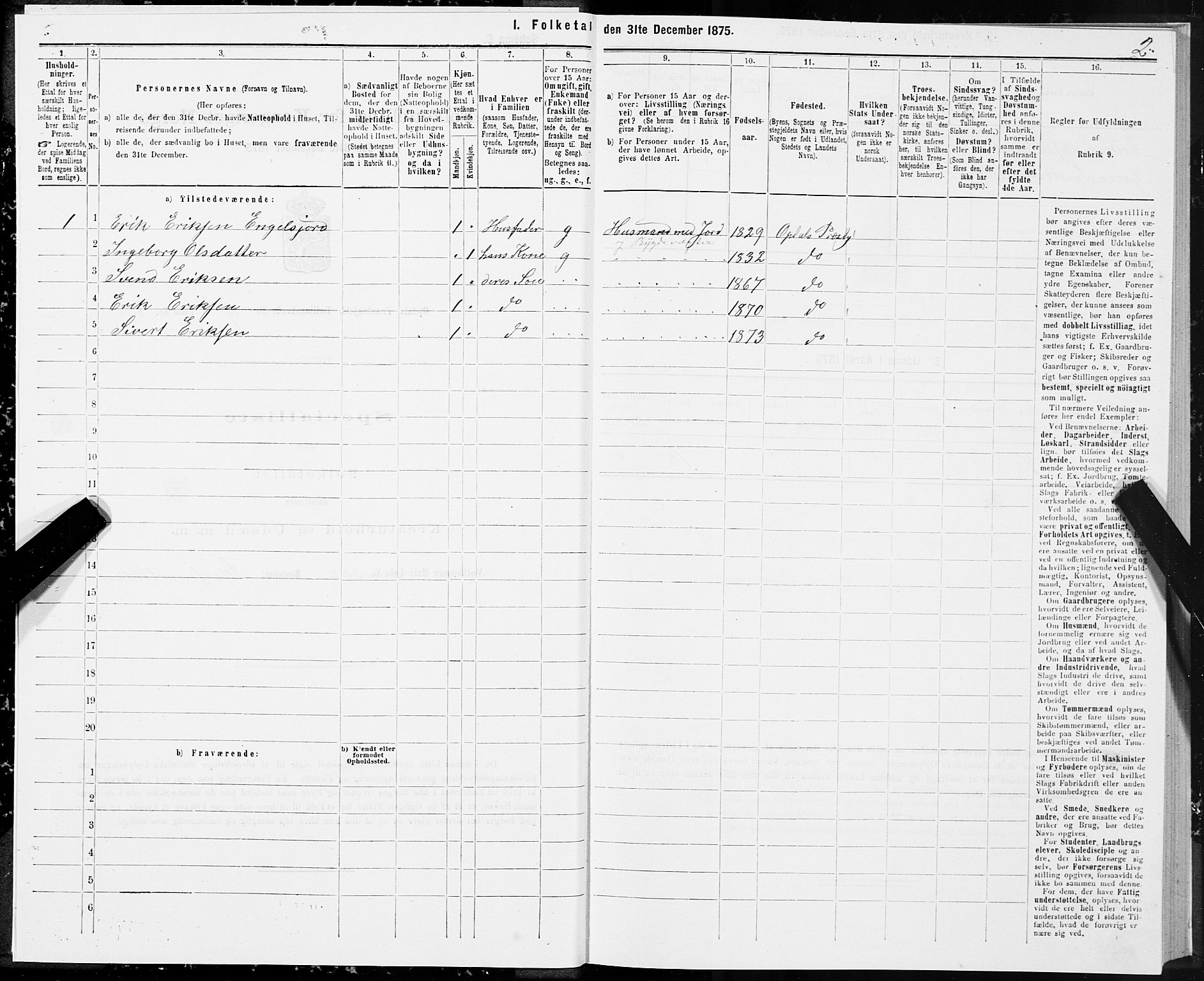 SAT, 1875 census for 1634P Oppdal, 1875, p. 6002