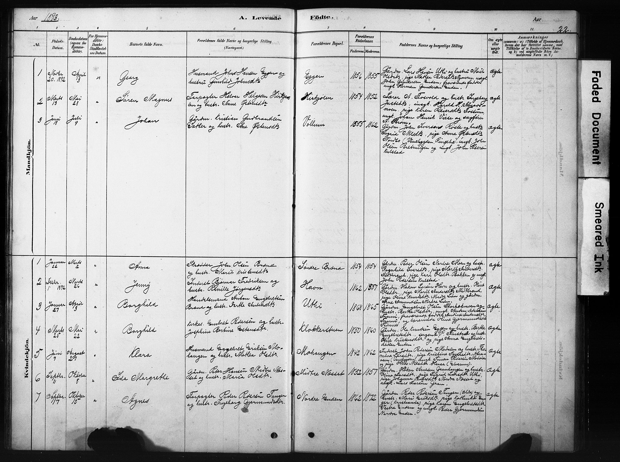 Sollia prestekontor, SAH/PREST-050/H/Ha/Hab/L0002: Parish register (copy) no. 2, 1880-1933, p. 22