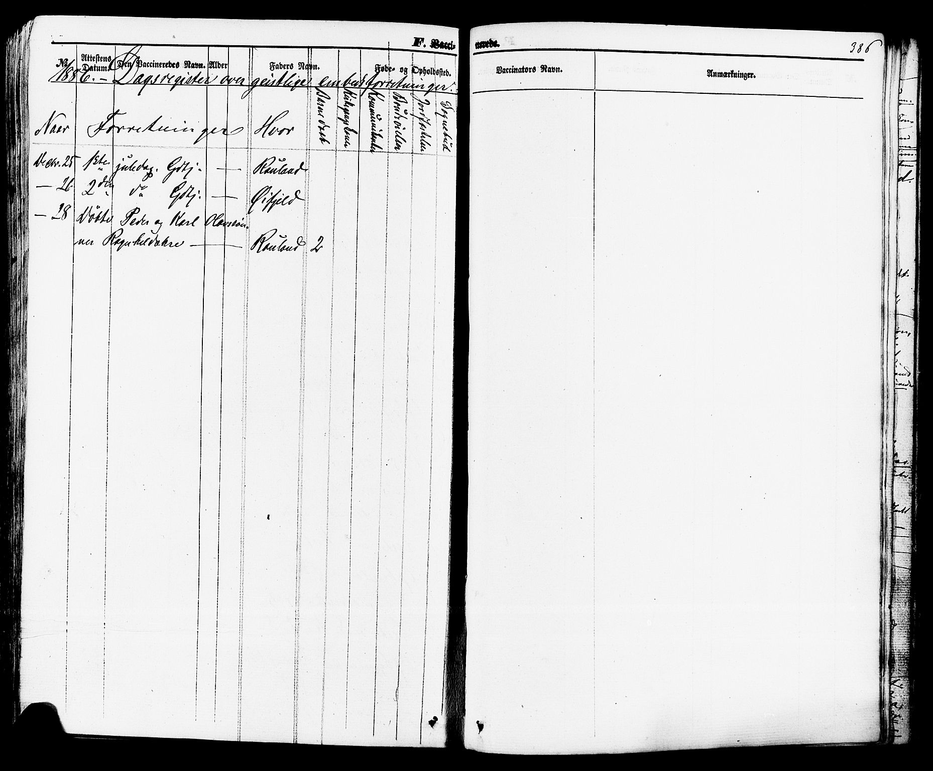 Rauland kirkebøker, AV/SAKO-A-292/F/Fa/L0003: Parish register (official) no. I 3, 1859-1886, p. 386