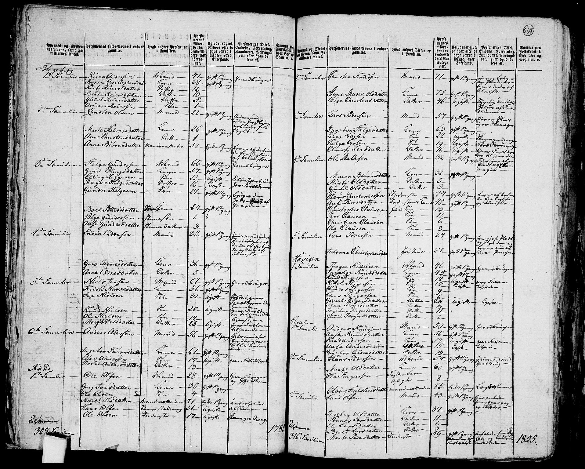 RA, 1801 census for 0621P Sigdal, 1801, p. 268b-269a