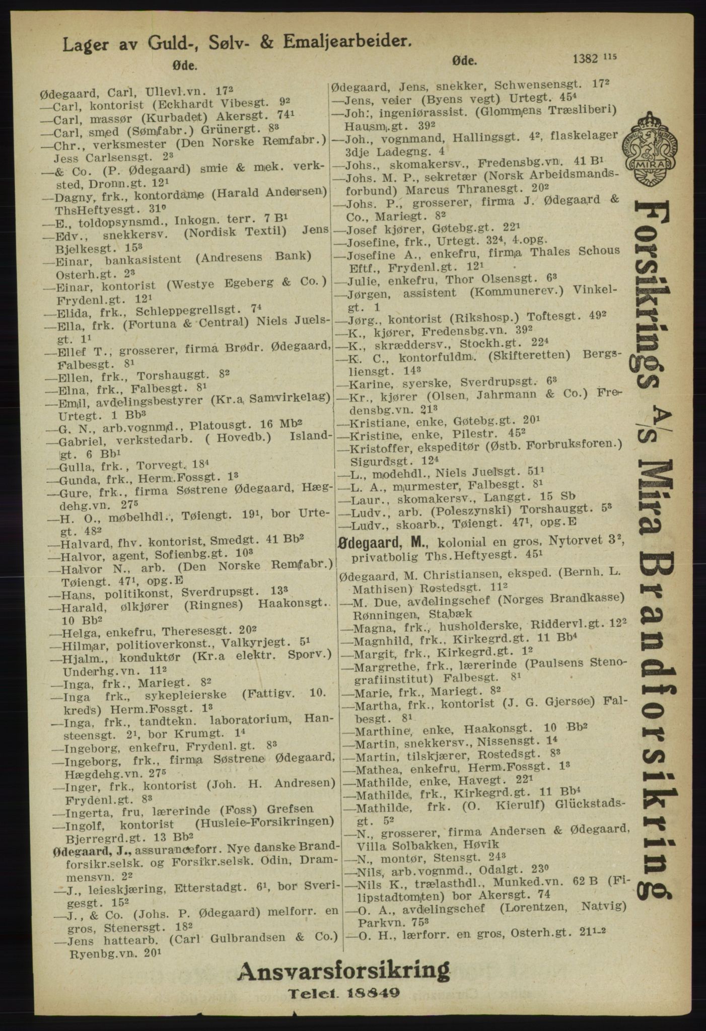 Kristiania/Oslo adressebok, PUBL/-, 1918, p. 1522