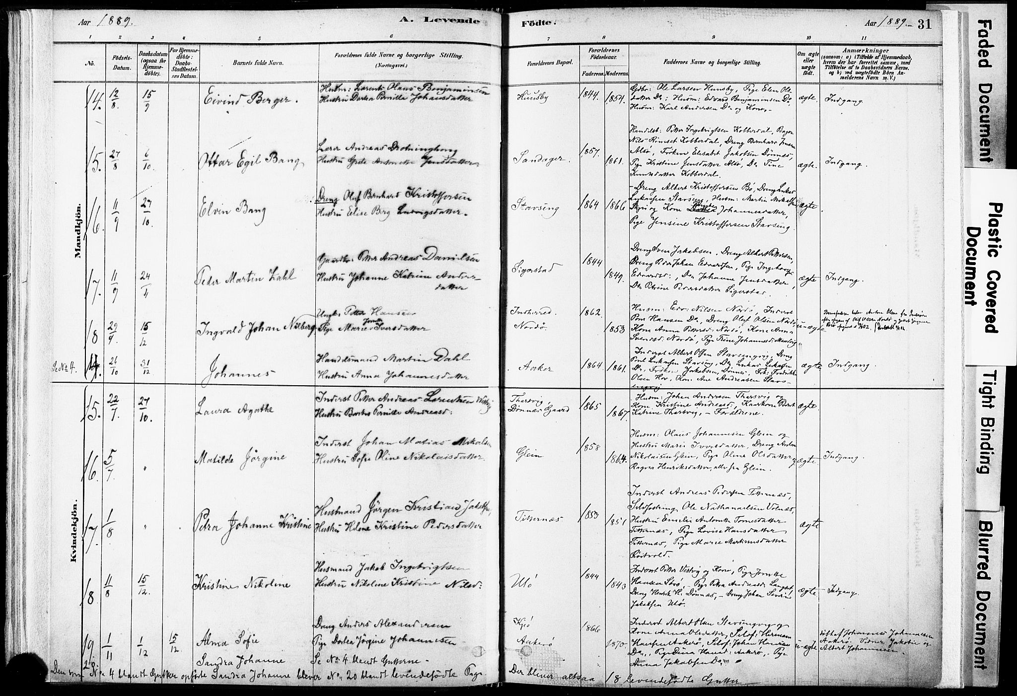 Ministerialprotokoller, klokkerbøker og fødselsregistre - Nordland, SAT/A-1459/835/L0525: Parish register (official) no. 835A03I, 1881-1910, p. 31