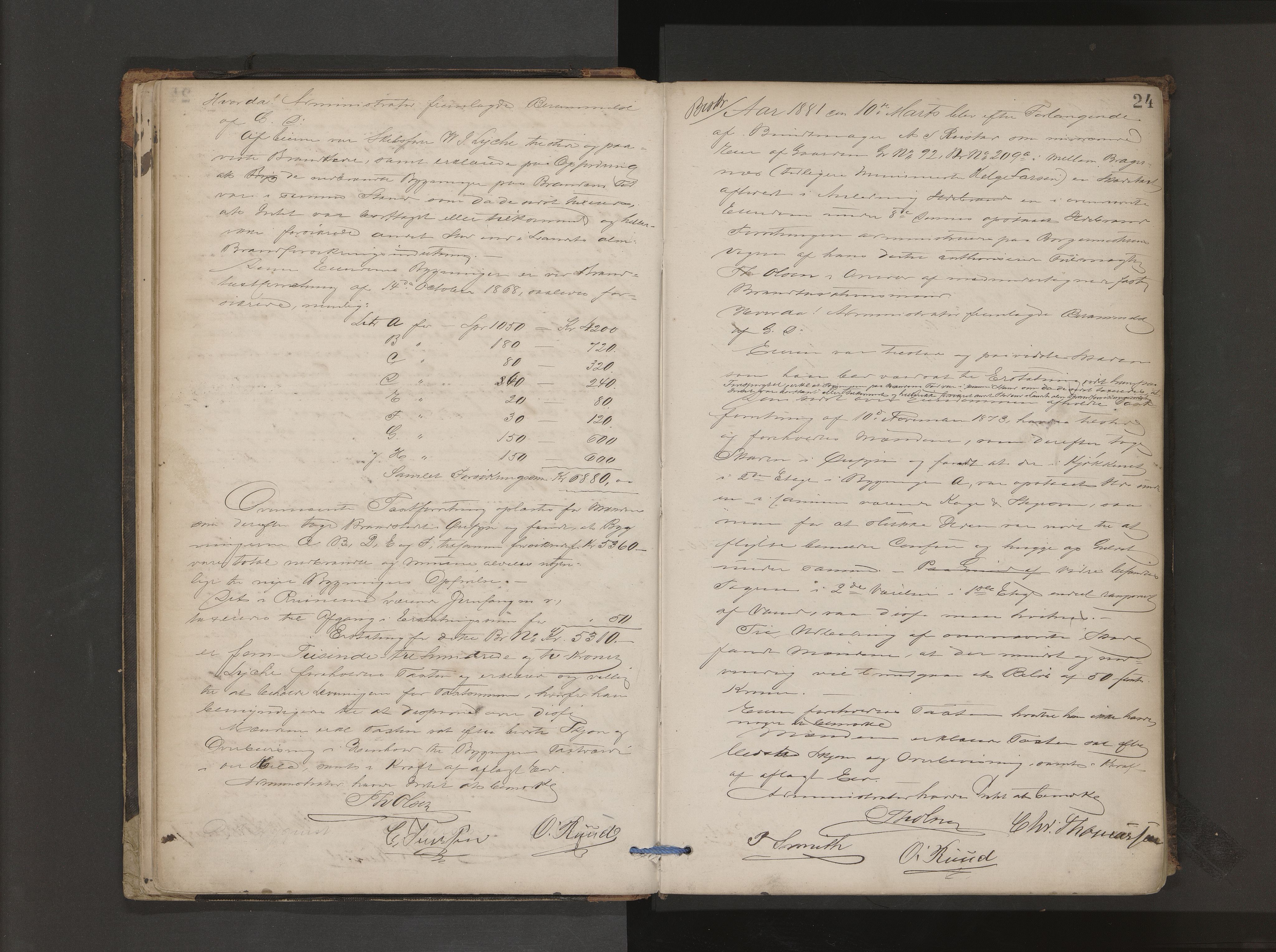 Drammen magistrat, AV/SAKO-A-846/F/Fa/Faa/L0004: Branntakstprotokoll, 1880-1886, p. 24