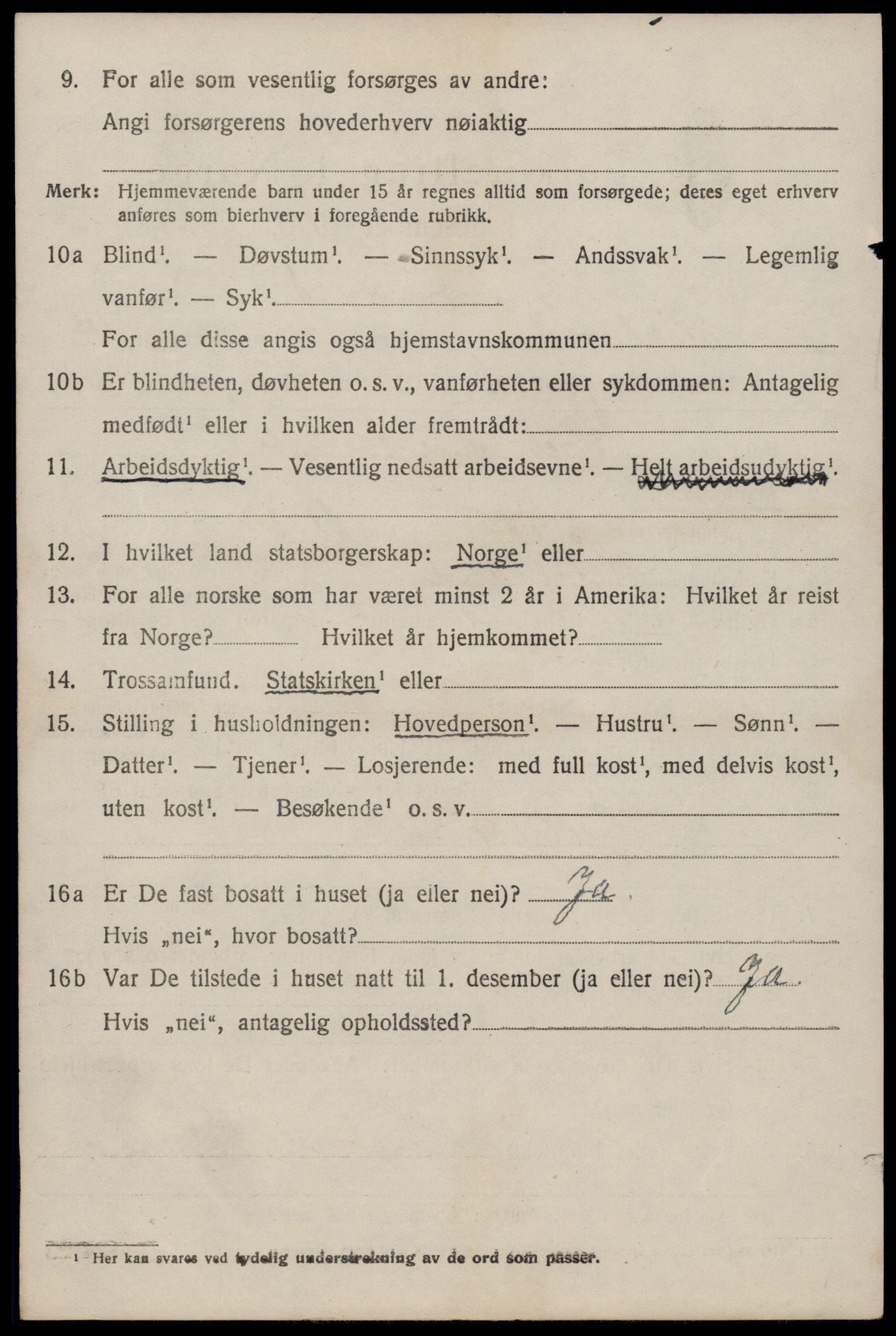 SAST, 1920 census for Høyland, 1920, p. 12985