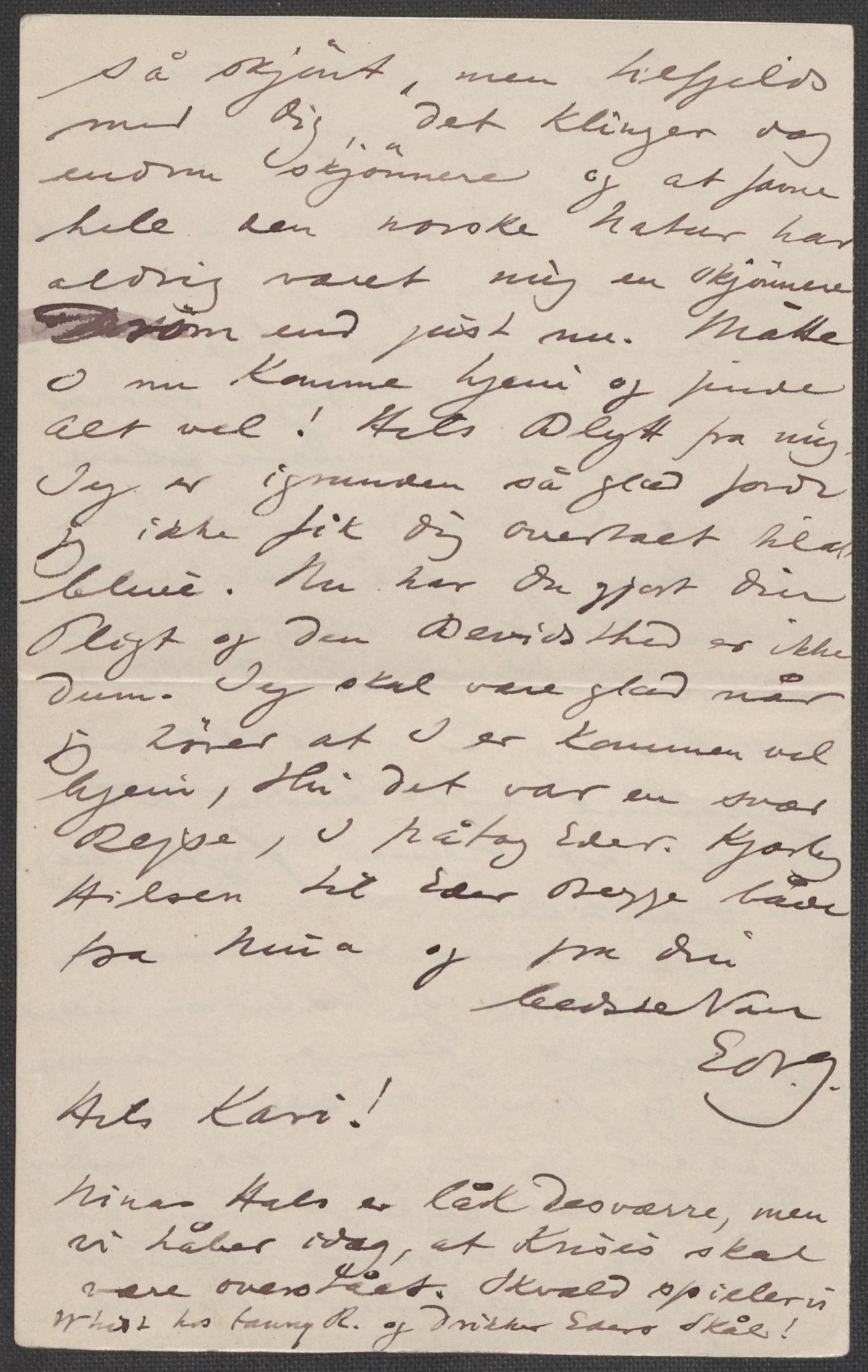 Beyer, Frants, AV/RA-PA-0132/F/L0001: Brev fra Edvard Grieg til Frantz Beyer og "En del optegnelser som kan tjene til kommentar til brevene" av Marie Beyer, 1872-1907, p. 91