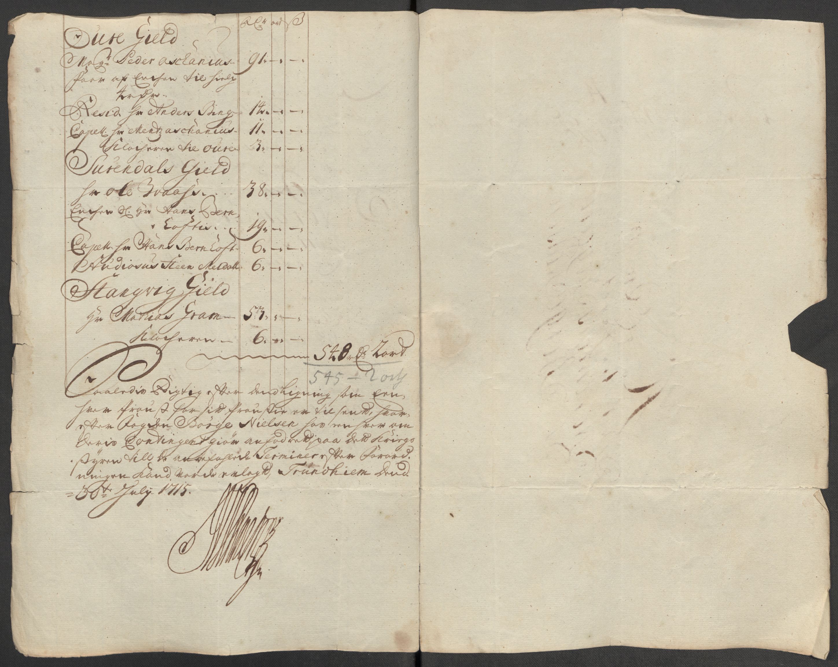 Rentekammeret inntil 1814, Reviderte regnskaper, Fogderegnskap, AV/RA-EA-4092/R56/L3748: Fogderegnskap Nordmøre, 1714-1715, p. 459