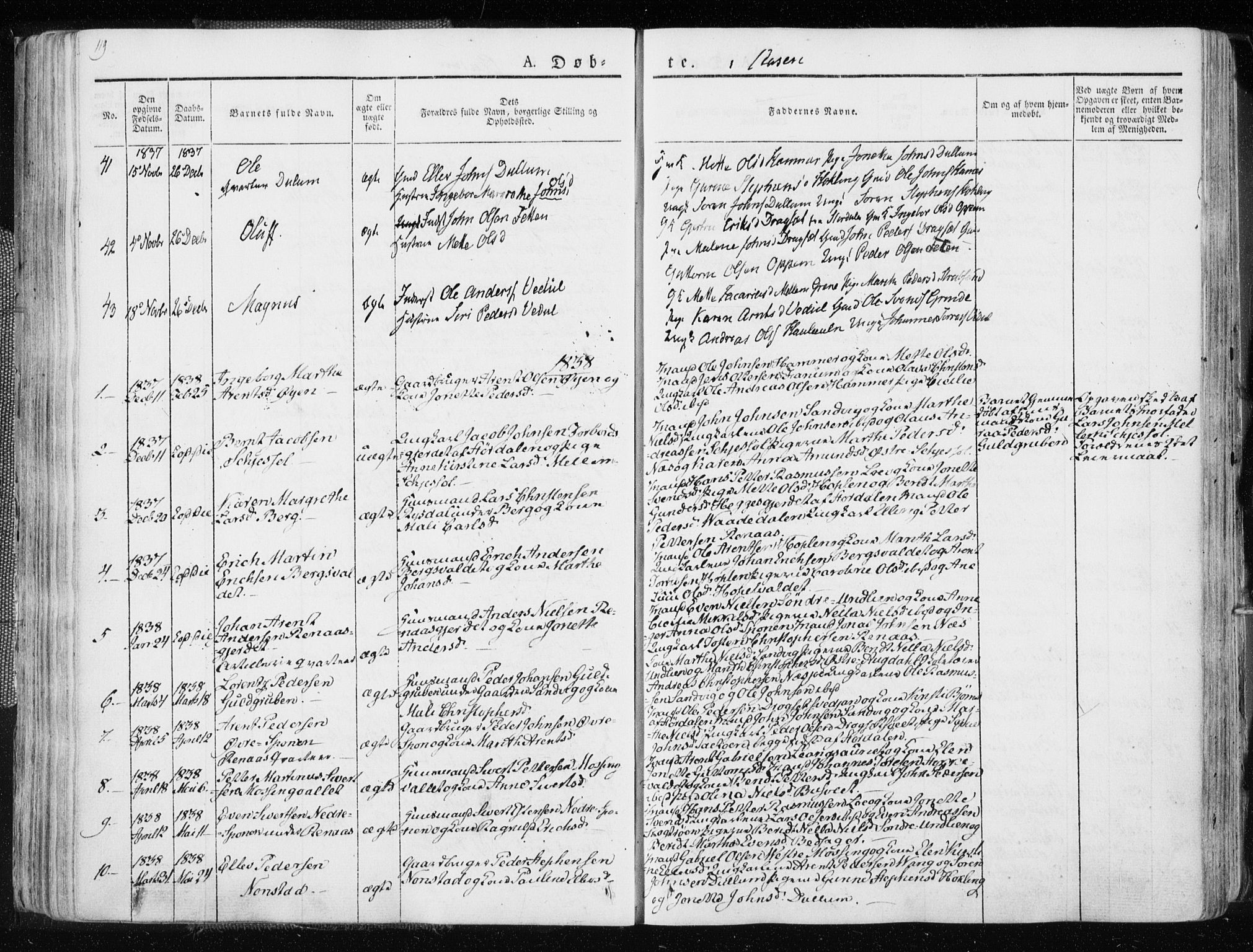 Ministerialprotokoller, klokkerbøker og fødselsregistre - Nord-Trøndelag, SAT/A-1458/713/L0114: Parish register (official) no. 713A05, 1827-1839, p. 119