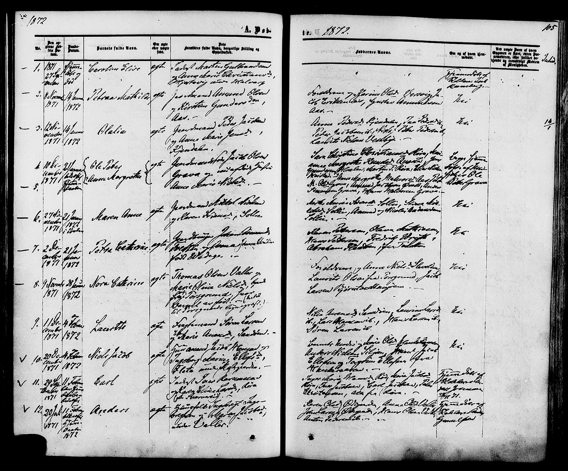 Eidanger kirkebøker, SAKO/A-261/F/Fa/L0010: Parish register (official) no. 10, 1859-1874, p. 105