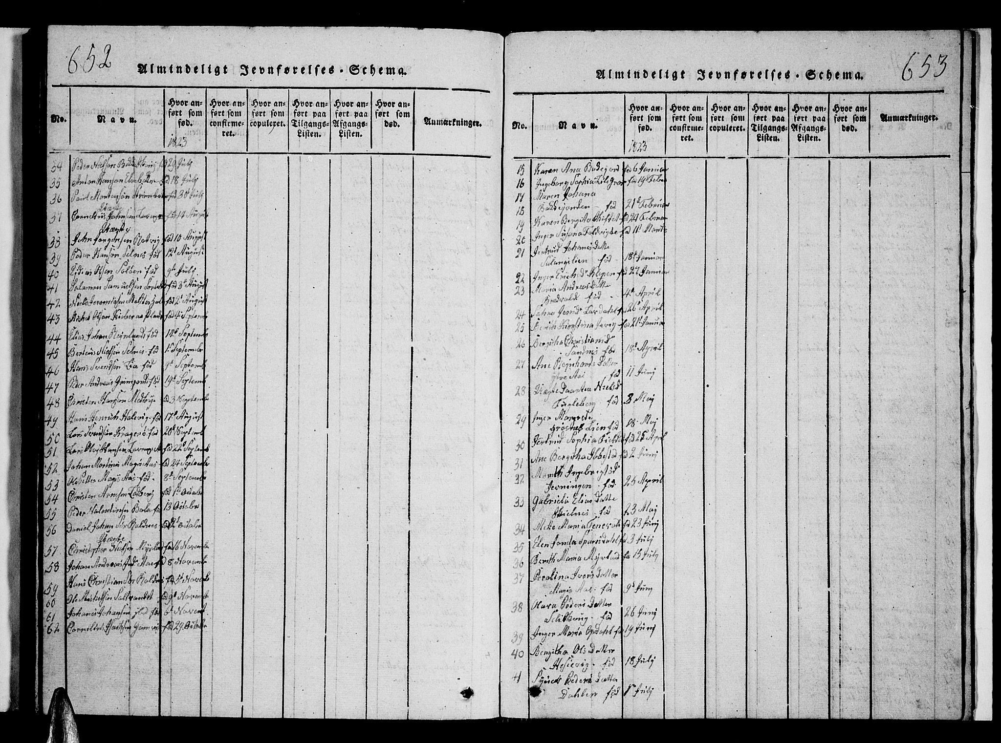 Ibestad sokneprestembete, AV/SATØ-S-0077/H/Ha/Hab/L0002klokker: Parish register (copy) no. 2, 1821-1833, p. 652-653