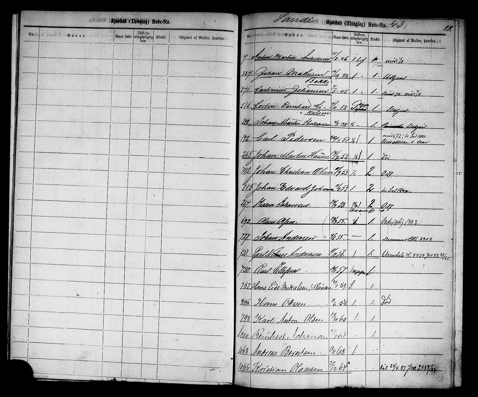 Holmestrand innrulleringskontor, AV/SAKO-A-1151/G/Gb/L0002: Utskrivningsregisterrulle, 1870-1890, p. 26