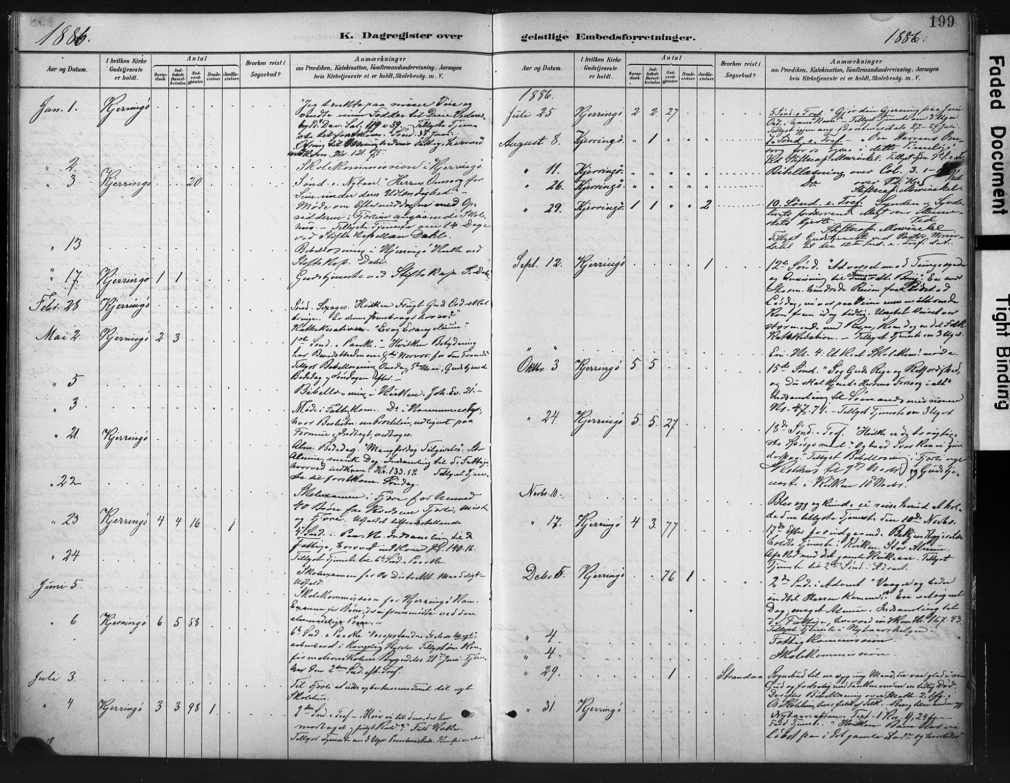 Ministerialprotokoller, klokkerbøker og fødselsregistre - Nordland, AV/SAT-A-1459/803/L0071: Parish register (official) no. 803A01, 1881-1897, p. 199