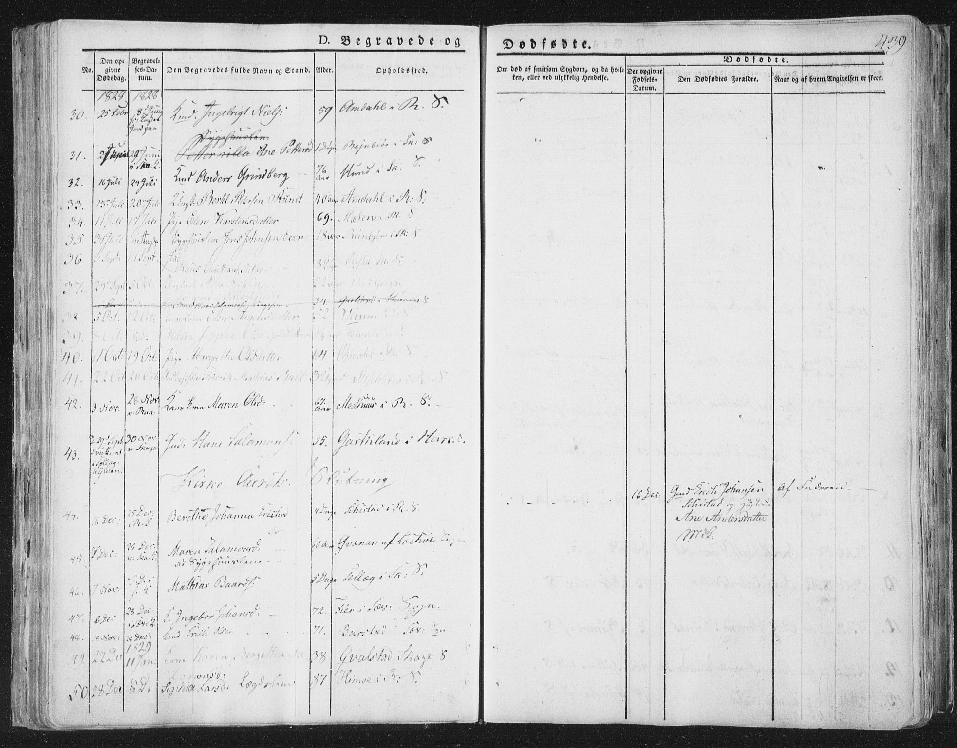 Ministerialprotokoller, klokkerbøker og fødselsregistre - Nord-Trøndelag, SAT/A-1458/764/L0552: Parish register (official) no. 764A07b, 1824-1865, p. 439