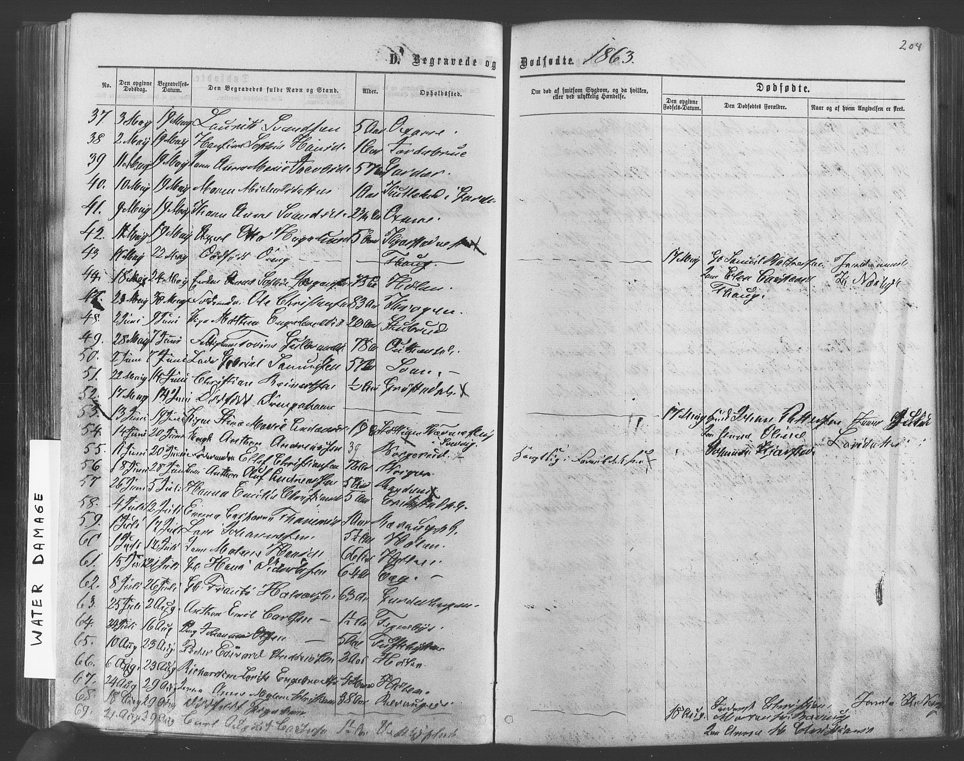 Vestby prestekontor Kirkebøker, SAO/A-10893/F/Fa/L0008: Parish register (official) no. I 8, 1863-1877, p. 204