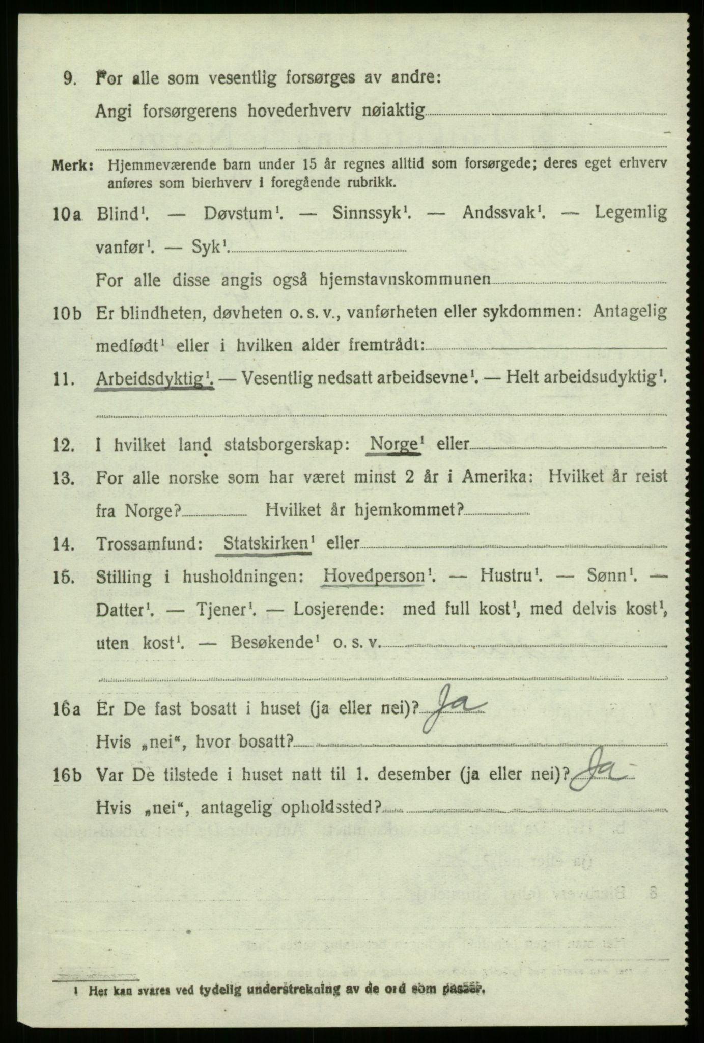 SAB, 1920 census for Davik, 1920, p. 1276