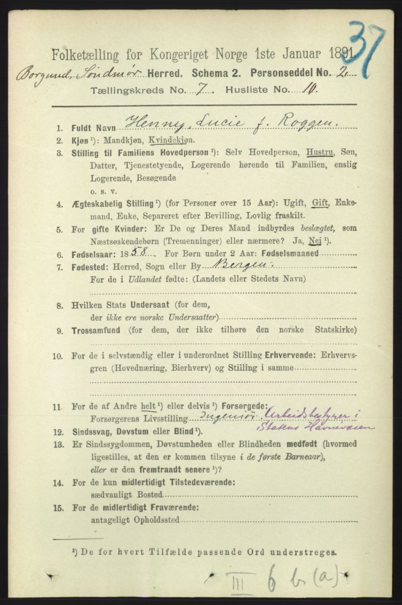 RA, 1891 census for 1531 Borgund, 1891, p. 1921