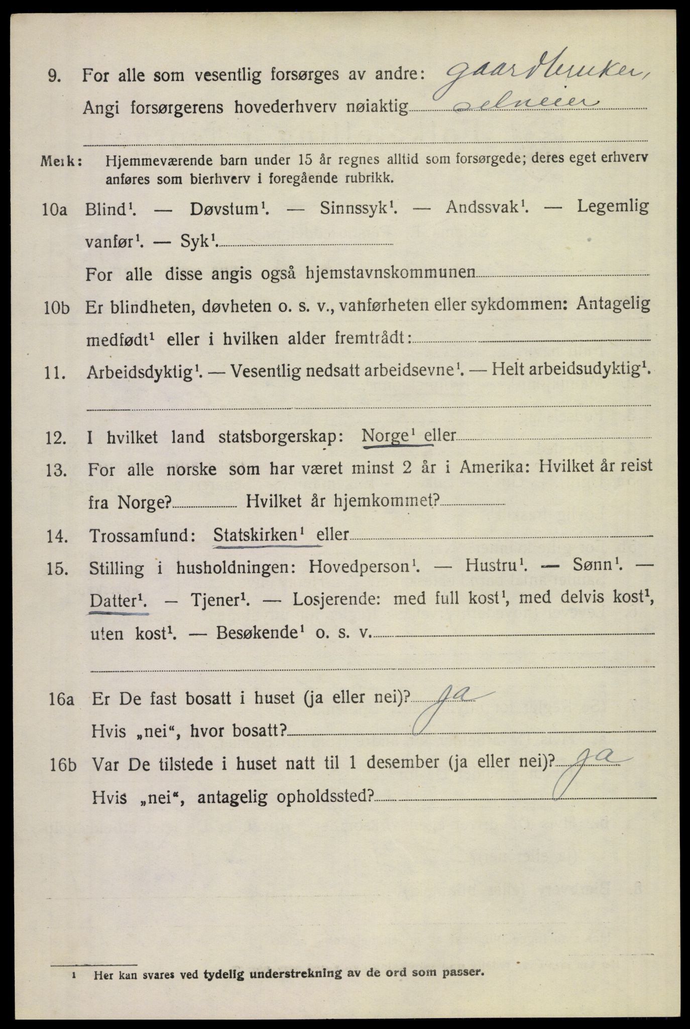 SAKO, 1920 census for Tinn, 1920, p. 5781