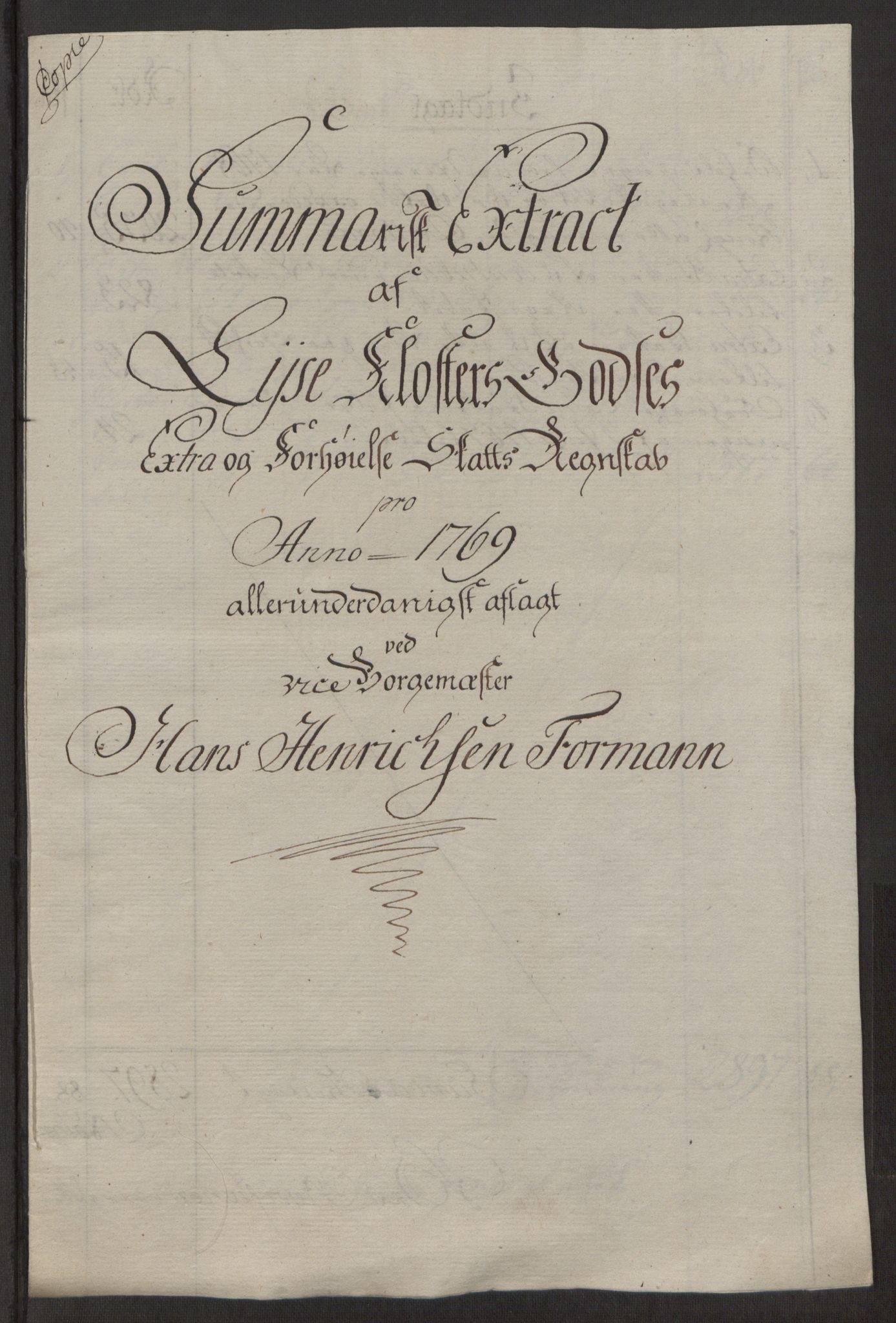 Rentekammeret inntil 1814, Reviderte regnskaper, Fogderegnskap, AV/RA-EA-4092/R50/L3180: Ekstraskatten Lyse kloster, 1762-1783, p. 213