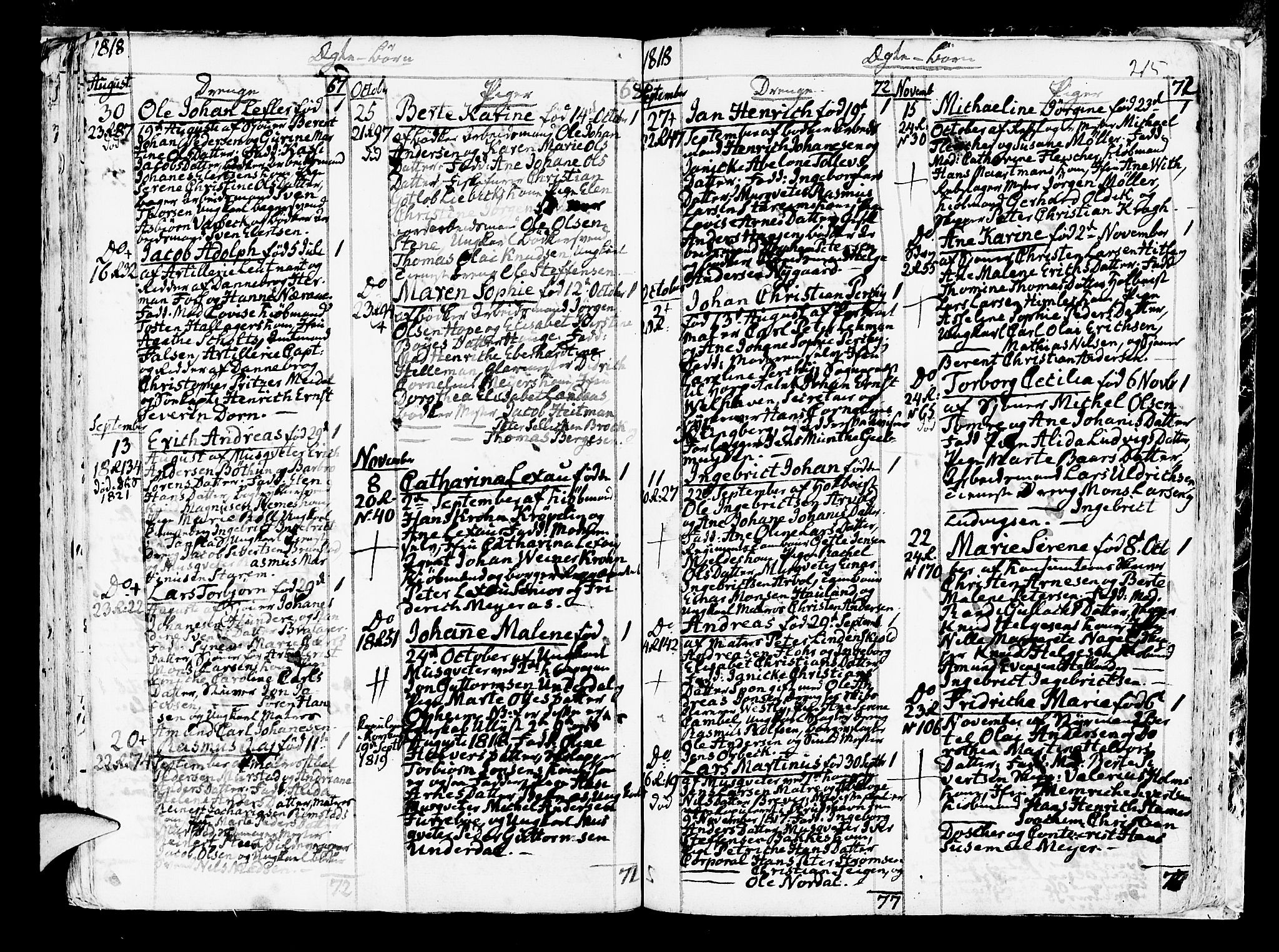 Korskirken sokneprestembete, AV/SAB-A-76101/H/Haa/L0006: Parish register (official) no. A 6, 1790-1820, p. 215