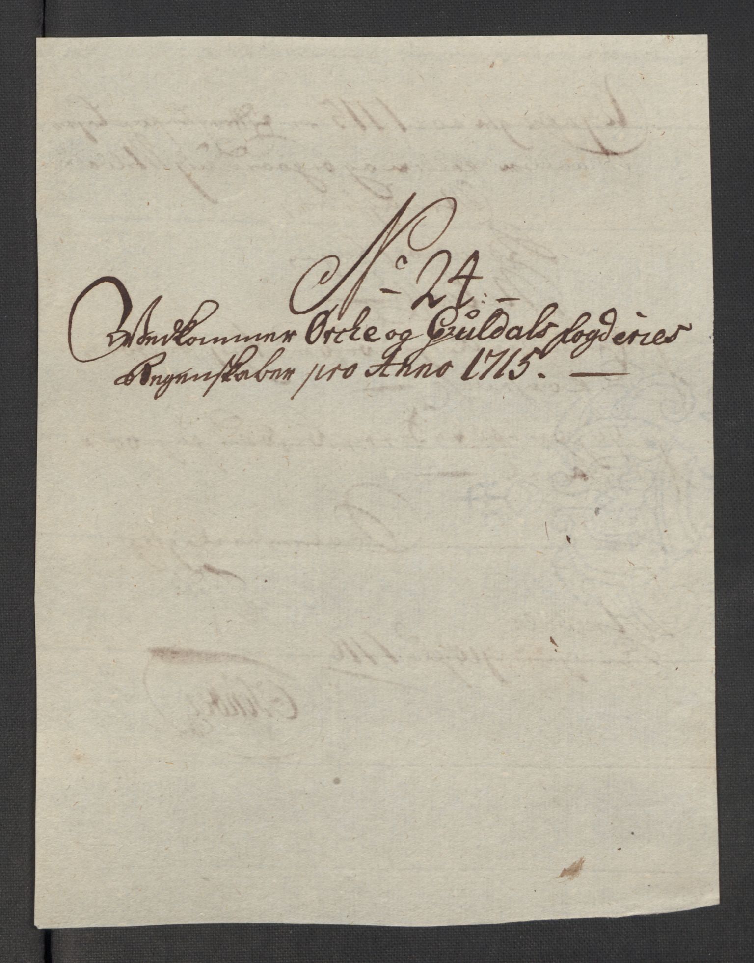 Rentekammeret inntil 1814, Reviderte regnskaper, Fogderegnskap, AV/RA-EA-4092/R60/L3966: Fogderegnskap Orkdal og Gauldal, 1715, p. 224