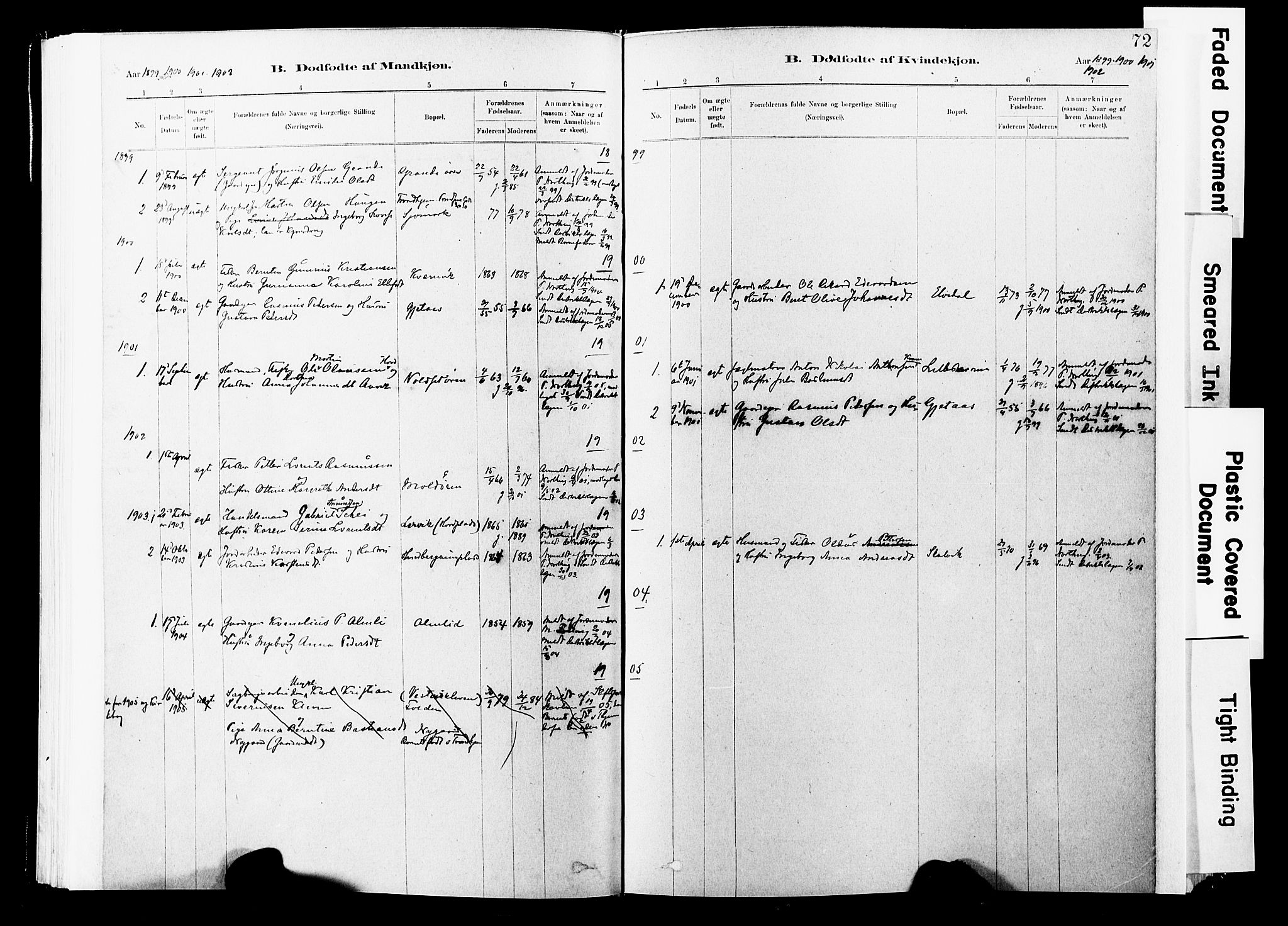 Ministerialprotokoller, klokkerbøker og fødselsregistre - Nord-Trøndelag, SAT/A-1458/744/L0420: Parish register (official) no. 744A04, 1882-1904, p. 72