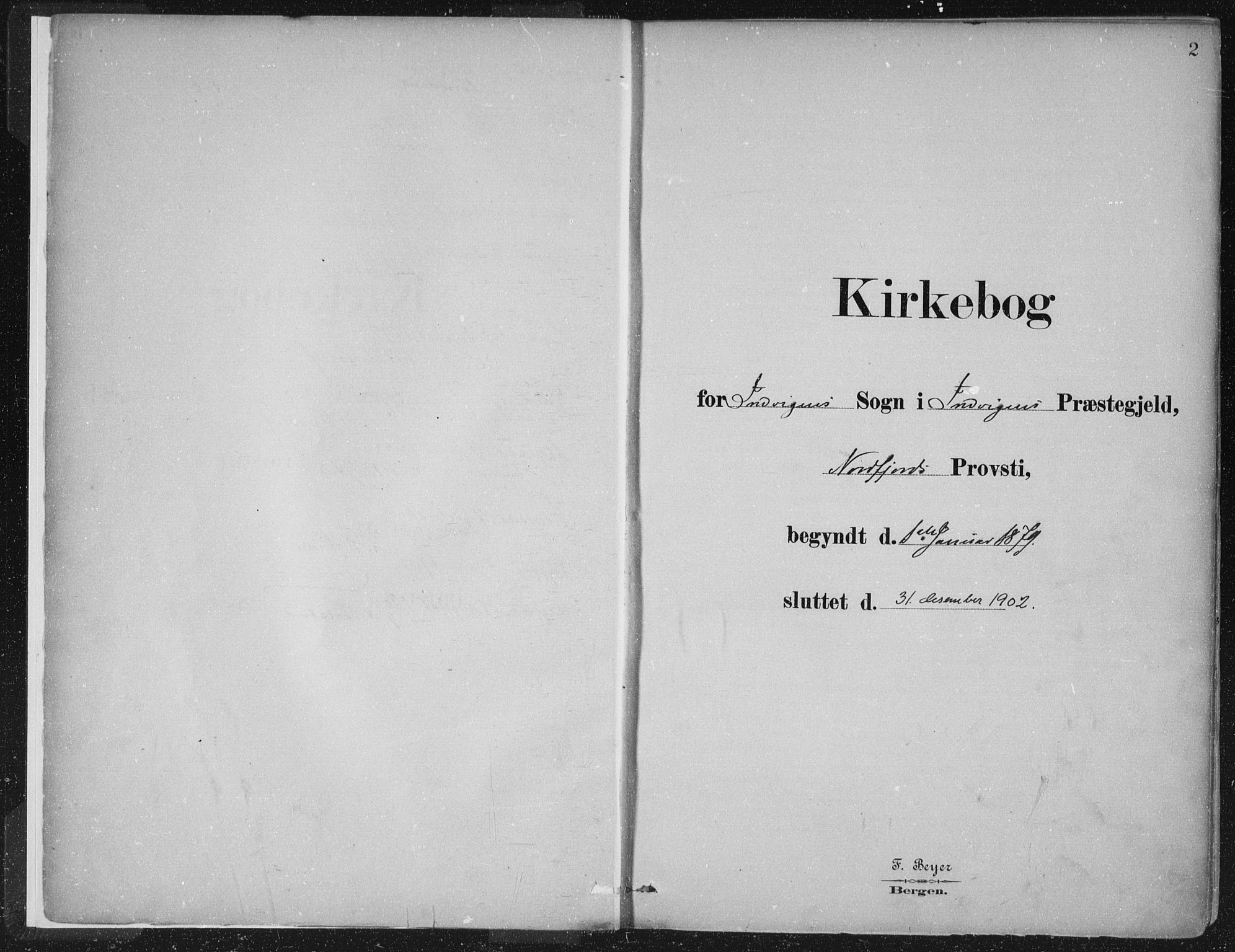 Innvik sokneprestembete, AV/SAB-A-80501: Parish register (official) no. B  1, 1879-1902, p. 2