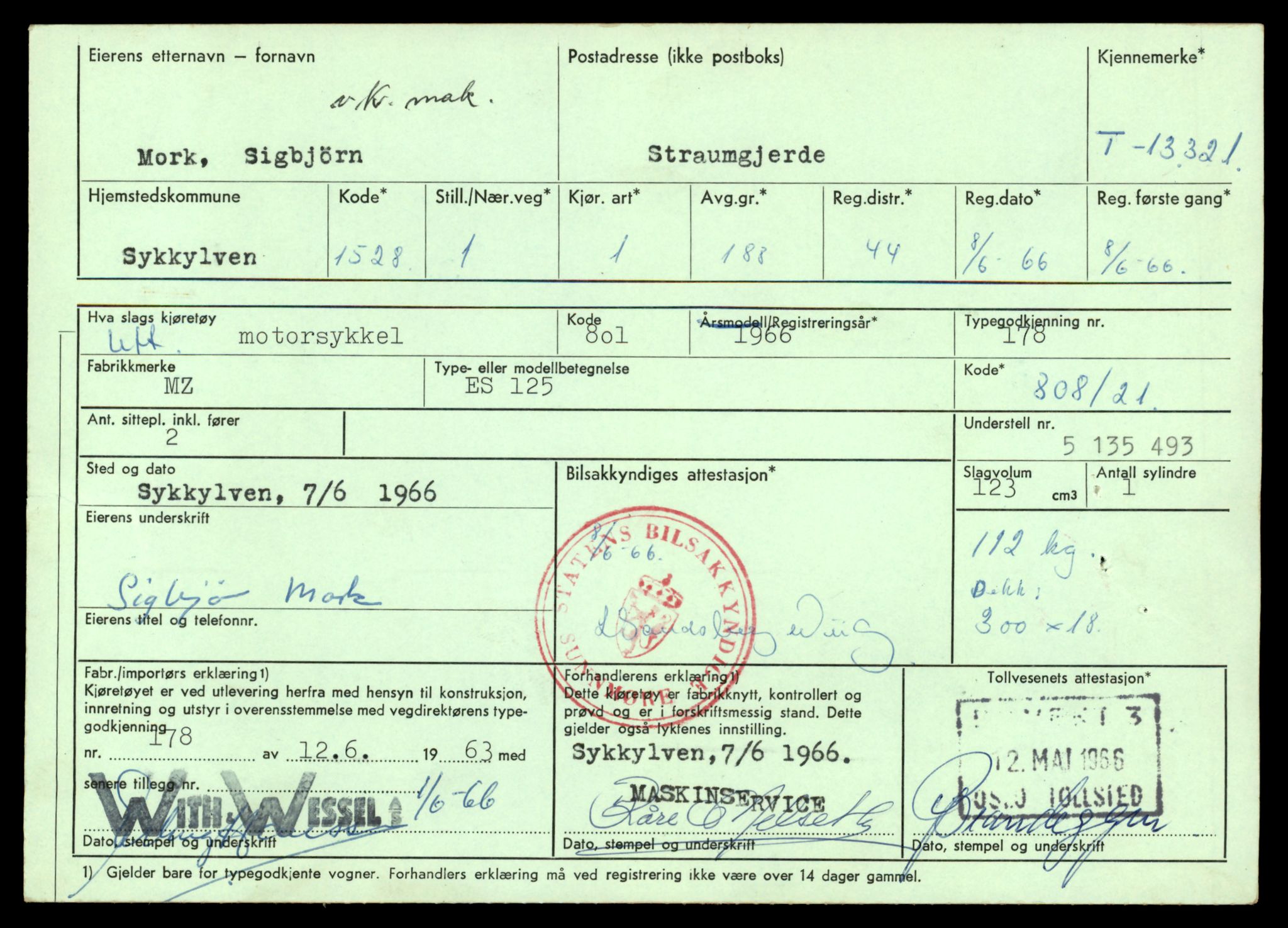 Møre og Romsdal vegkontor - Ålesund trafikkstasjon, SAT/A-4099/F/Fe/L0038: Registreringskort for kjøretøy T 13180 - T 13360, 1927-1998, p. 2367