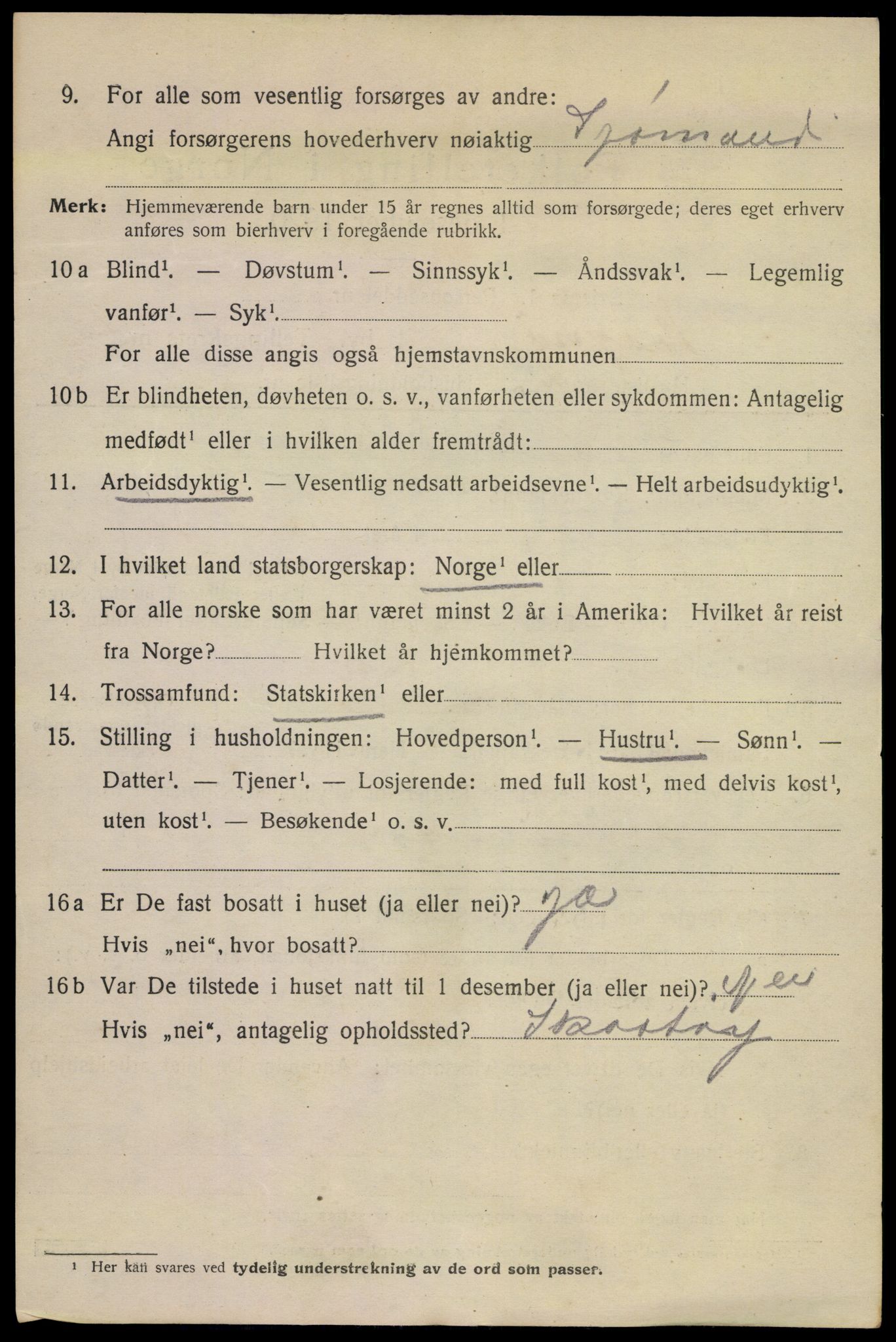 SAKO, 1920 census for Kragerø, 1920, p. 11122