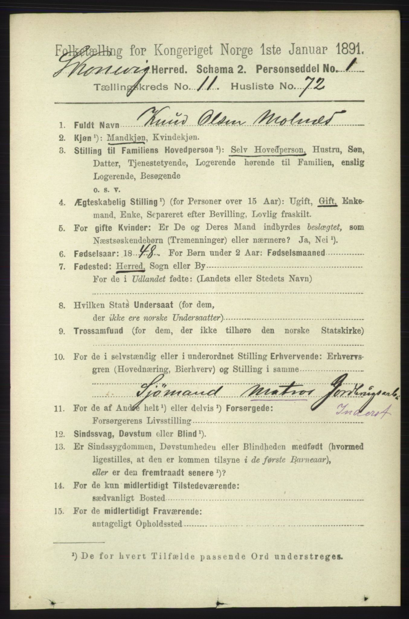 RA, 1891 census for 1212 Skånevik, 1891, p. 3703