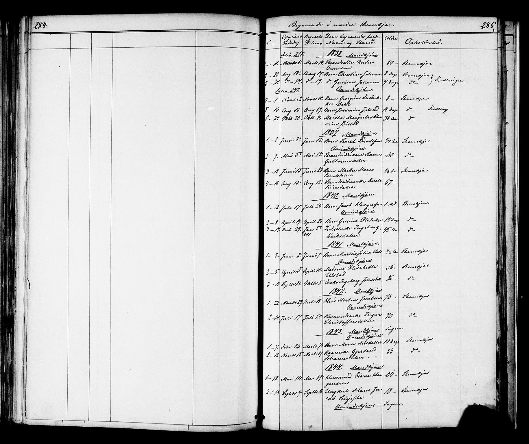 Ministerialprotokoller, klokkerbøker og fødselsregistre - Nord-Trøndelag, SAT/A-1458/739/L0367: Parish register (official) no. 739A01 /2, 1838-1868, p. 284-285