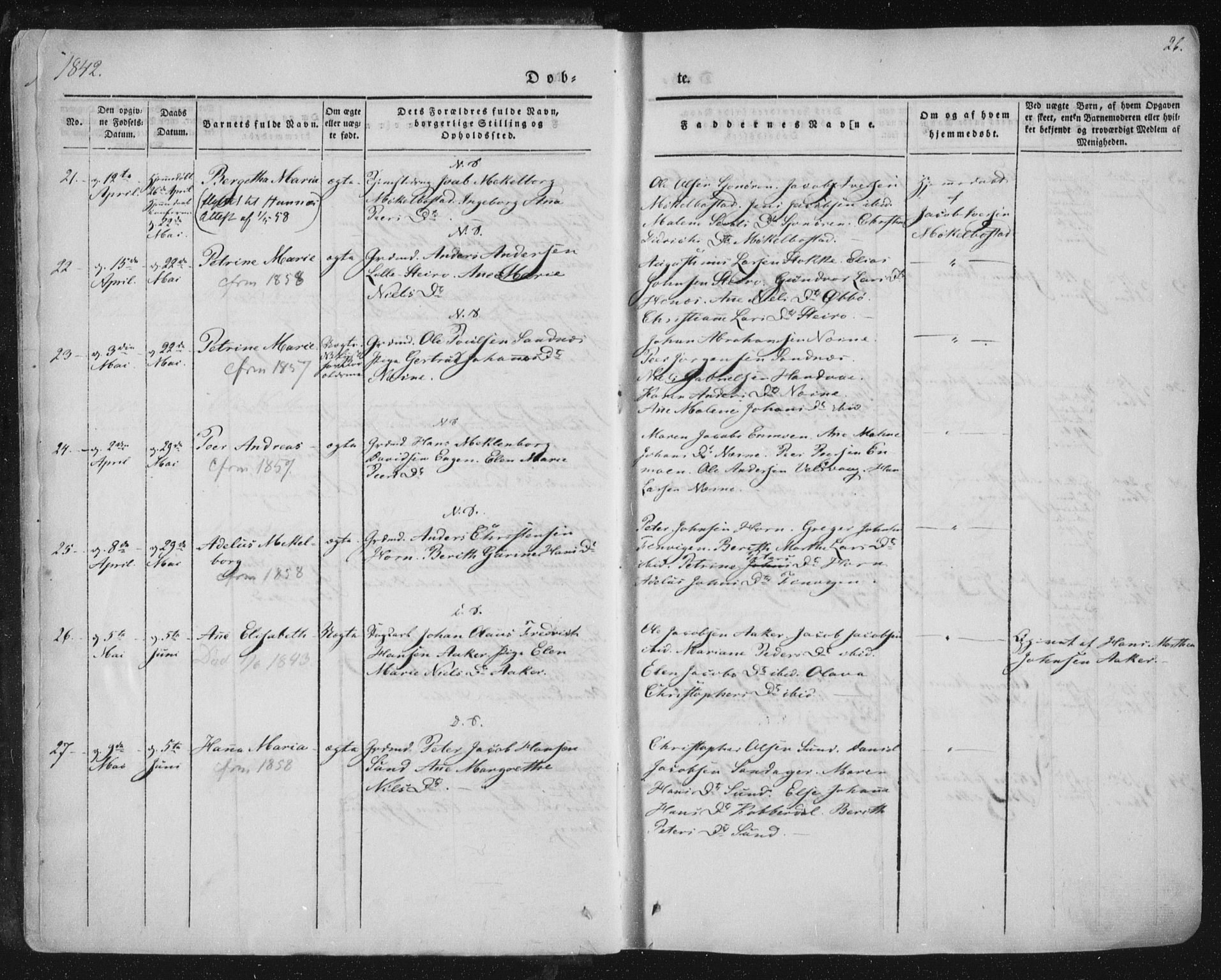 Ministerialprotokoller, klokkerbøker og fødselsregistre - Nordland, AV/SAT-A-1459/838/L0549: Parish register (official) no. 838A07, 1840-1854, p. 26