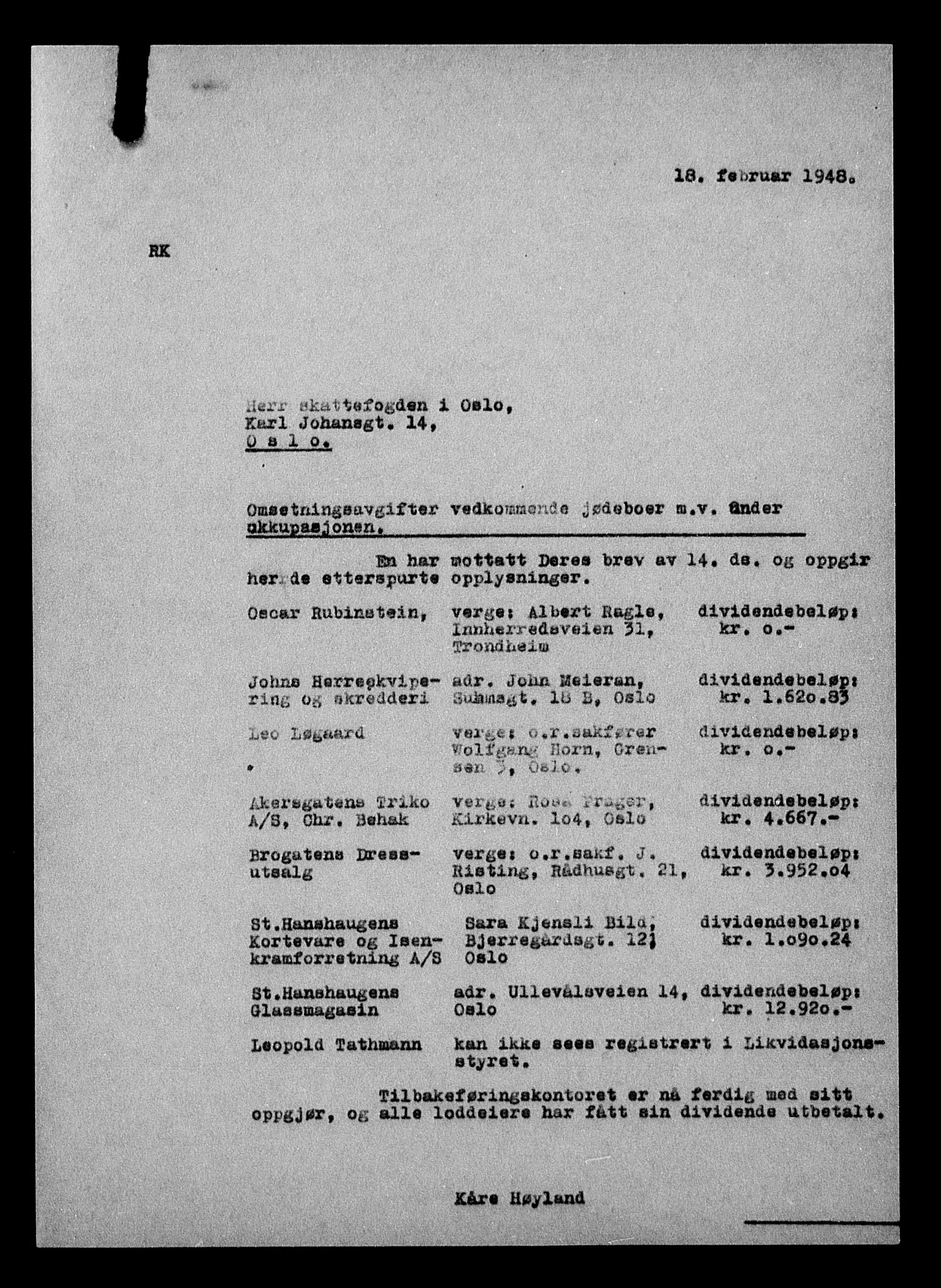 Justisdepartementet, Tilbakeføringskontoret for inndratte formuer, RA/S-1564/H/Hc/Hcc/L0975: --, 1945-1947, p. 259