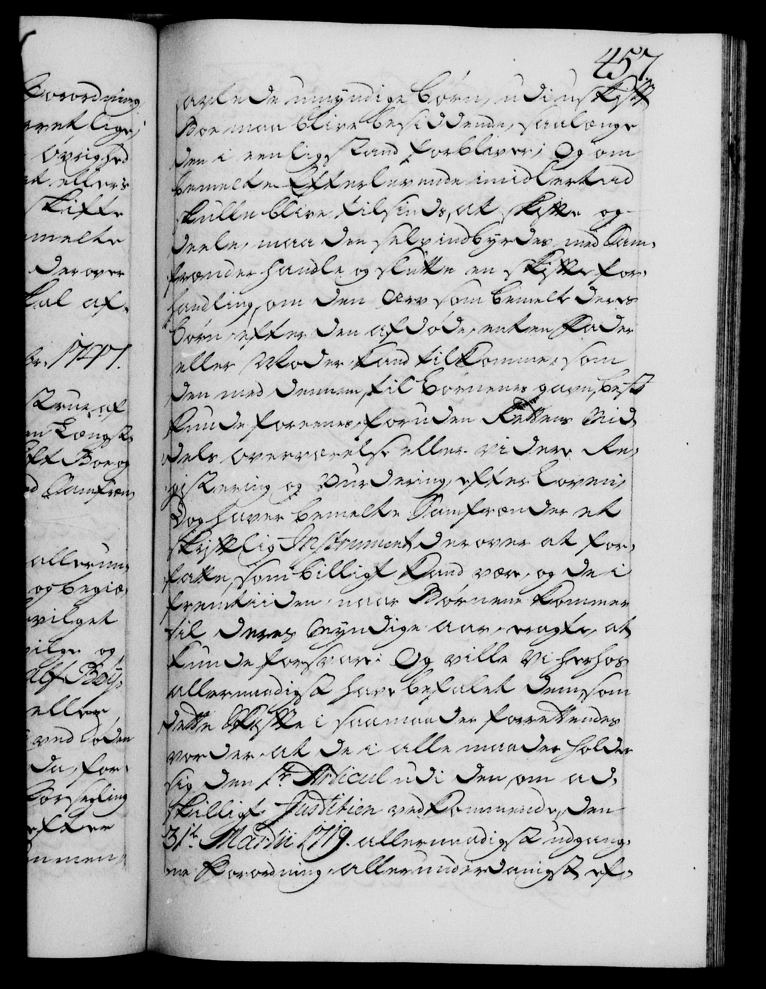 Danske Kanselli 1572-1799, AV/RA-EA-3023/F/Fc/Fca/Fcaa/L0035: Norske registre, 1746-1748, p. 457a