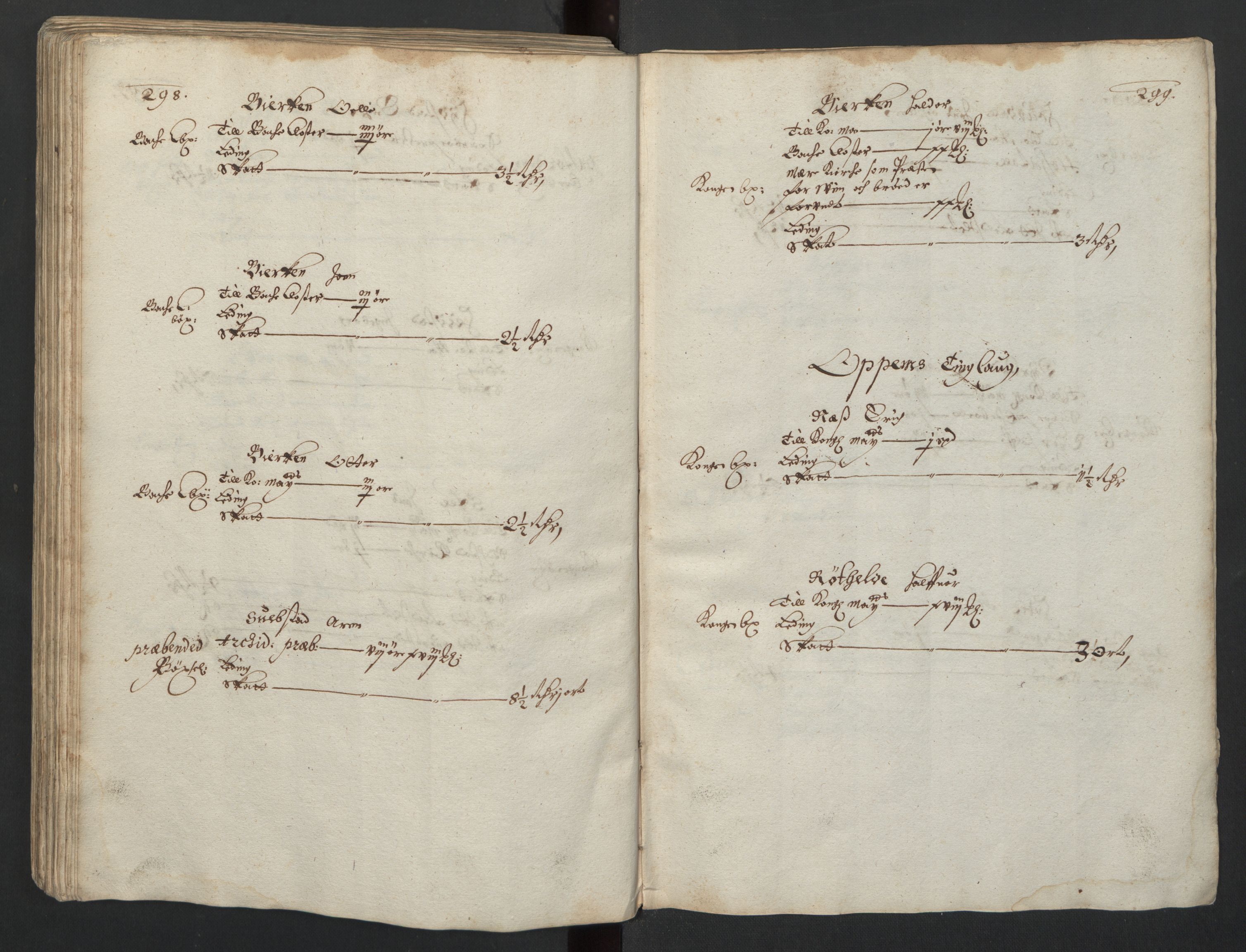 Rentekammeret inntil 1814, Realistisk ordnet avdeling, AV/RA-EA-4070/L/L0029/0001: Trondheim lagdømme: / Alminnelig jordebok og skattemanntall - Inderøy, 1661, p. 298-299