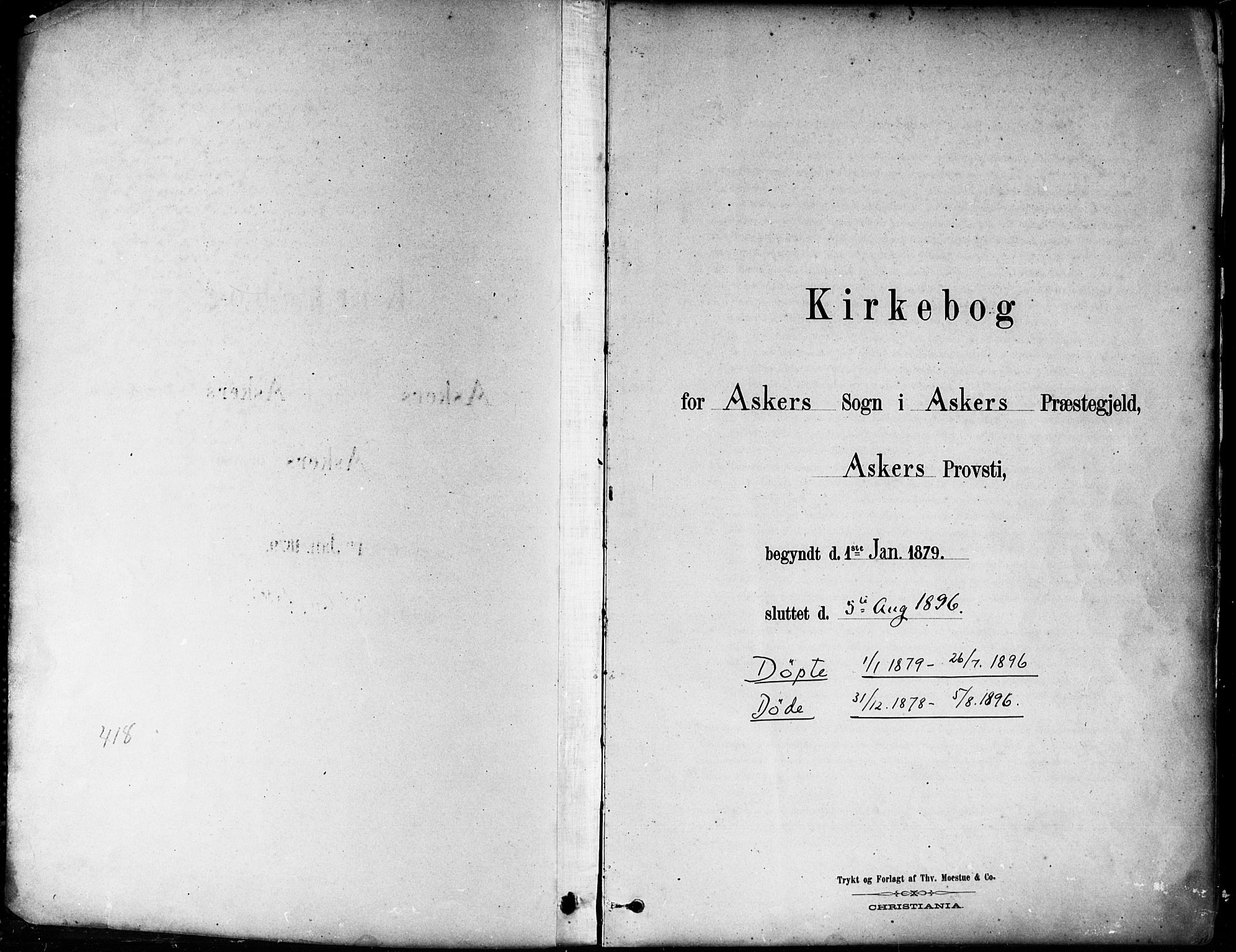 Asker prestekontor Kirkebøker, SAO/A-10256a/F/Fa/L0013: Parish register (official) no. I 13, 1879-1896