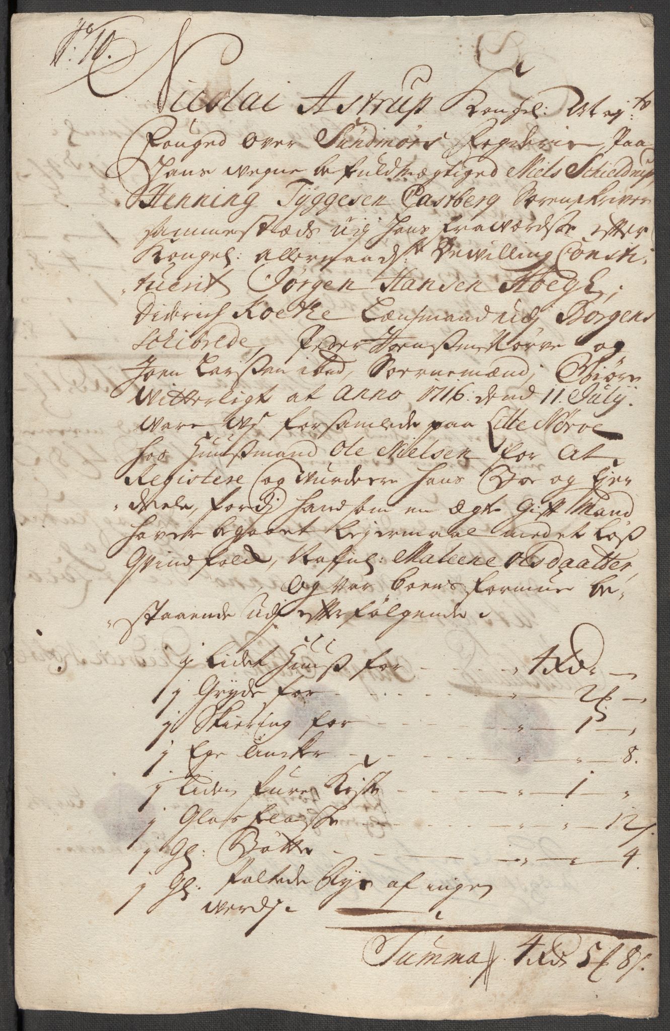 Rentekammeret inntil 1814, Reviderte regnskaper, Fogderegnskap, RA/EA-4092/R54/L3568: Fogderegnskap Sunnmøre, 1716, p. 102