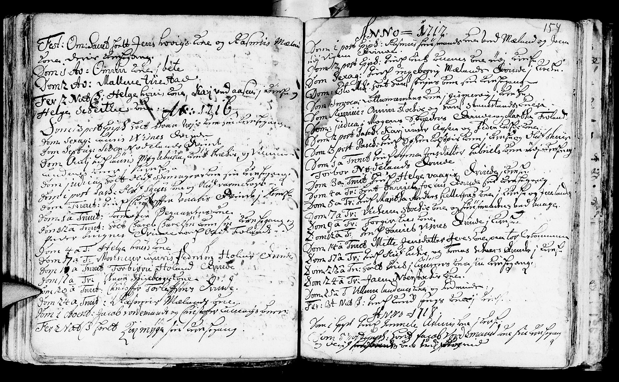 Avaldsnes sokneprestkontor, AV/SAST-A -101851/H/Ha/Haa/L0001: Parish register (official) no. A 1, 1711-1764, p. 154