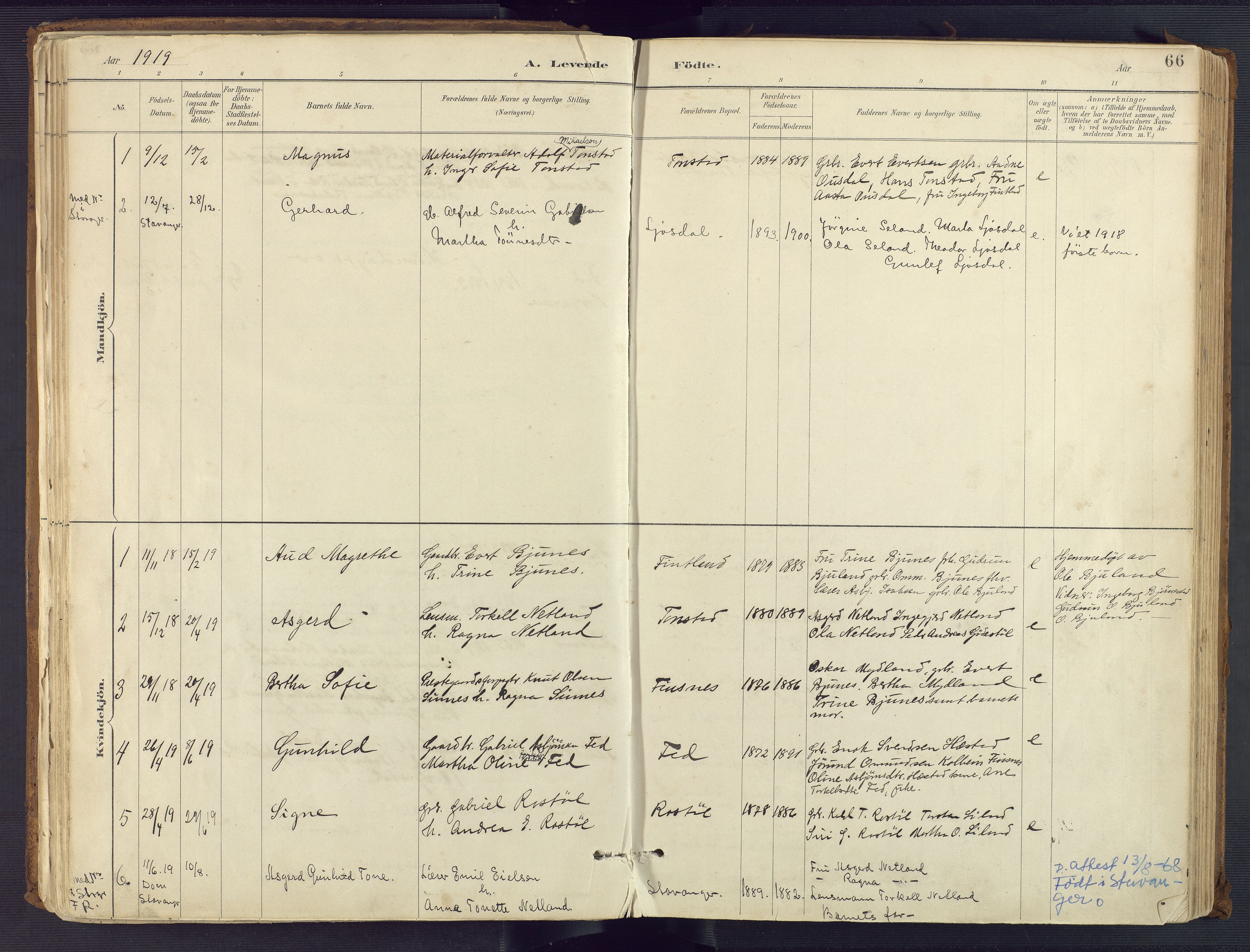 Sirdal sokneprestkontor, AV/SAK-1111-0036/F/Fa/Fab/L0004: Parish register (official) no. A 4, 1887-1919, p. 66