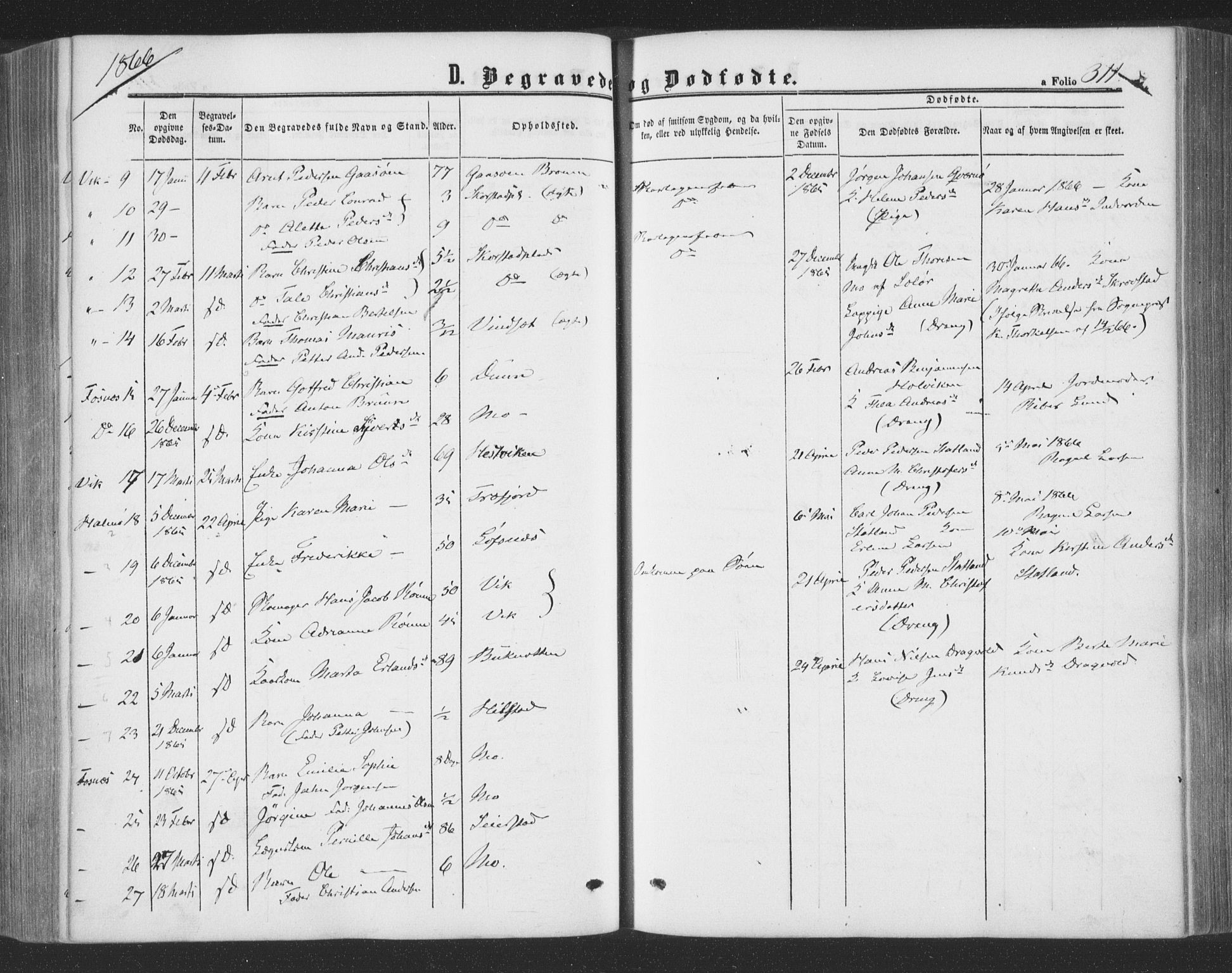 Ministerialprotokoller, klokkerbøker og fødselsregistre - Nord-Trøndelag, AV/SAT-A-1458/773/L0615: Parish register (official) no. 773A06, 1857-1870, p. 311