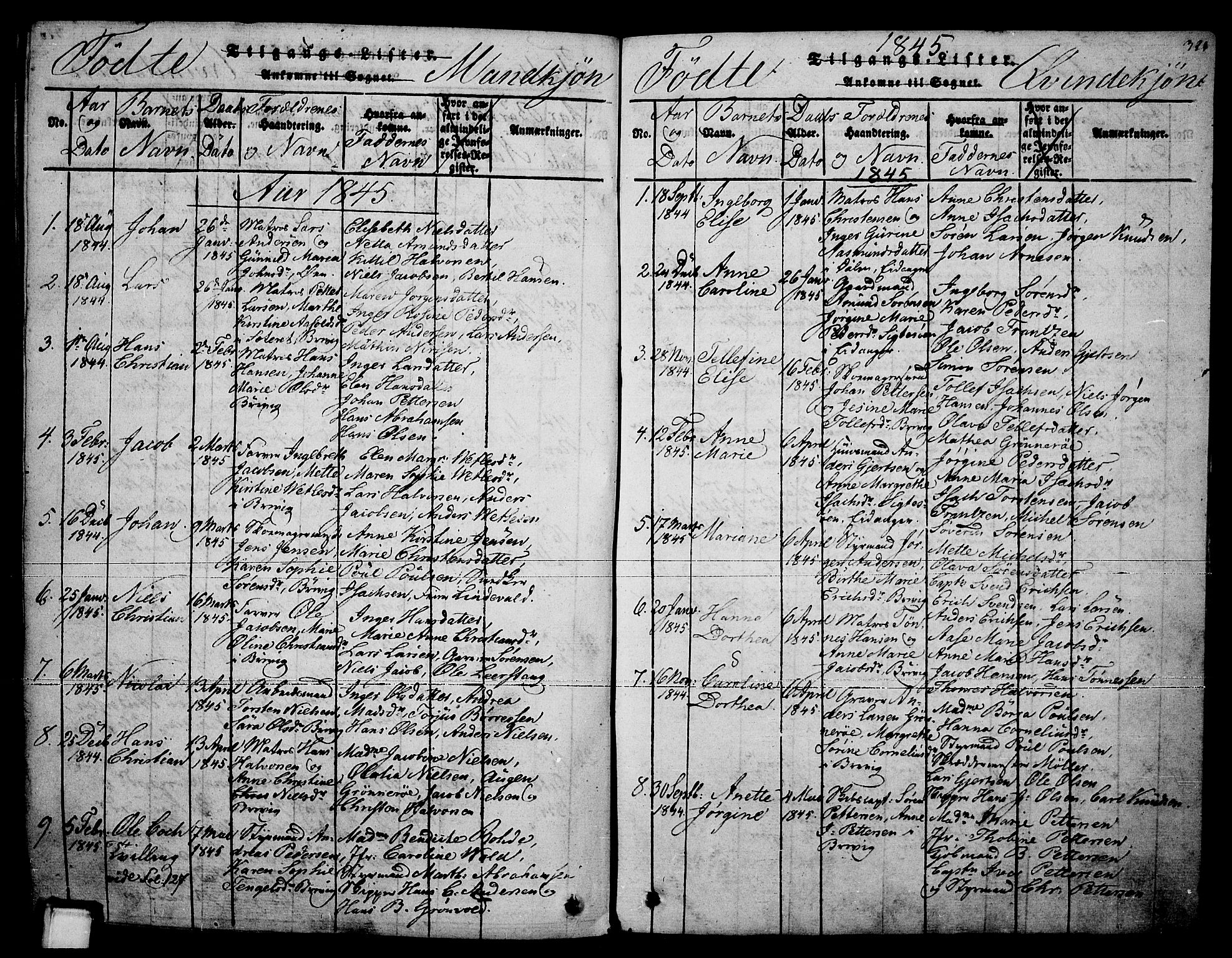 Brevik kirkebøker, SAKO/A-255/F/Fa/L0004: Parish register (official) no. 4, 1814-1846, p. 321