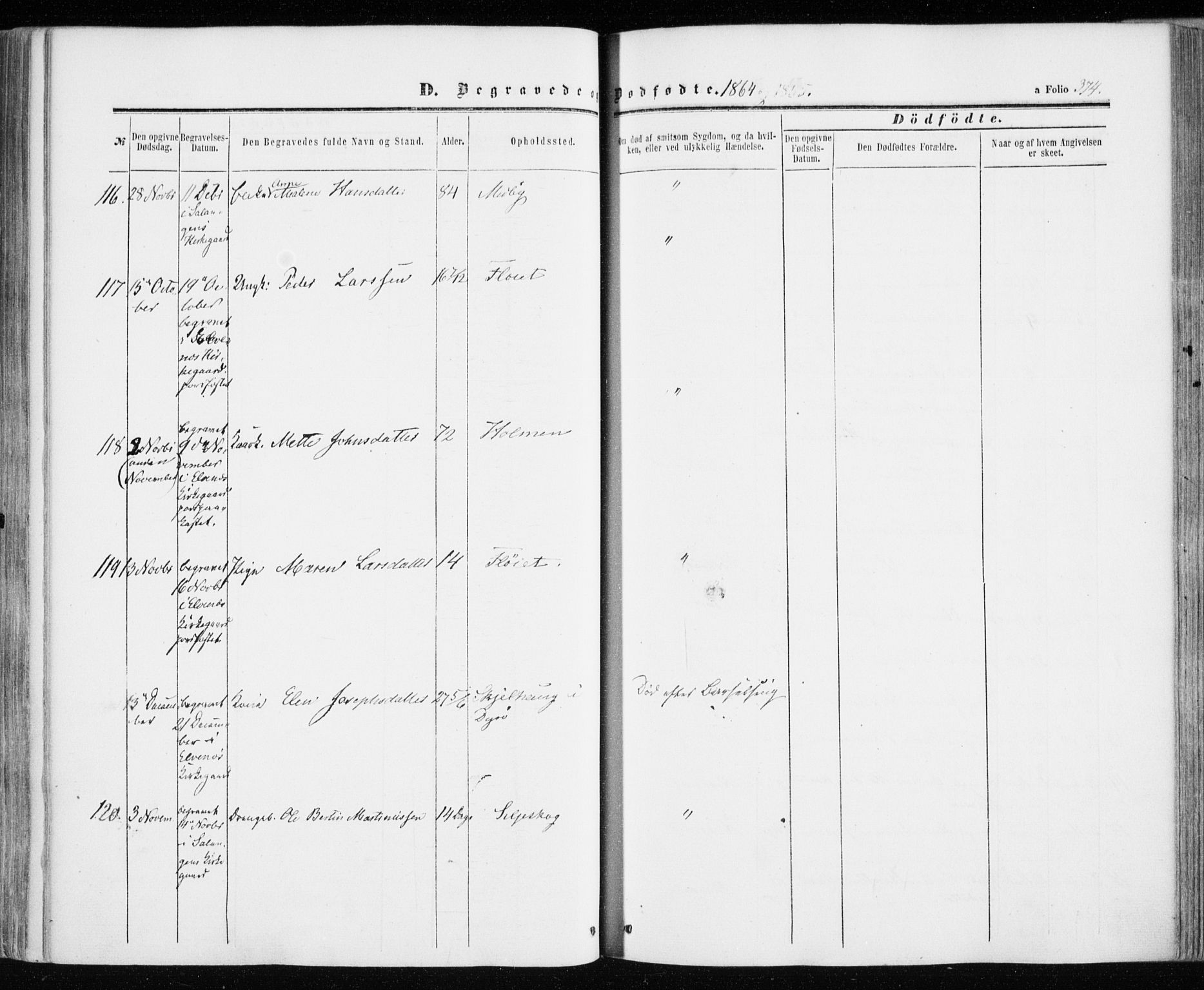 Ibestad sokneprestembete, AV/SATØ-S-0077/H/Ha/Haa/L0009kirke: Parish register (official) no. 9, 1859-1868, p. 374