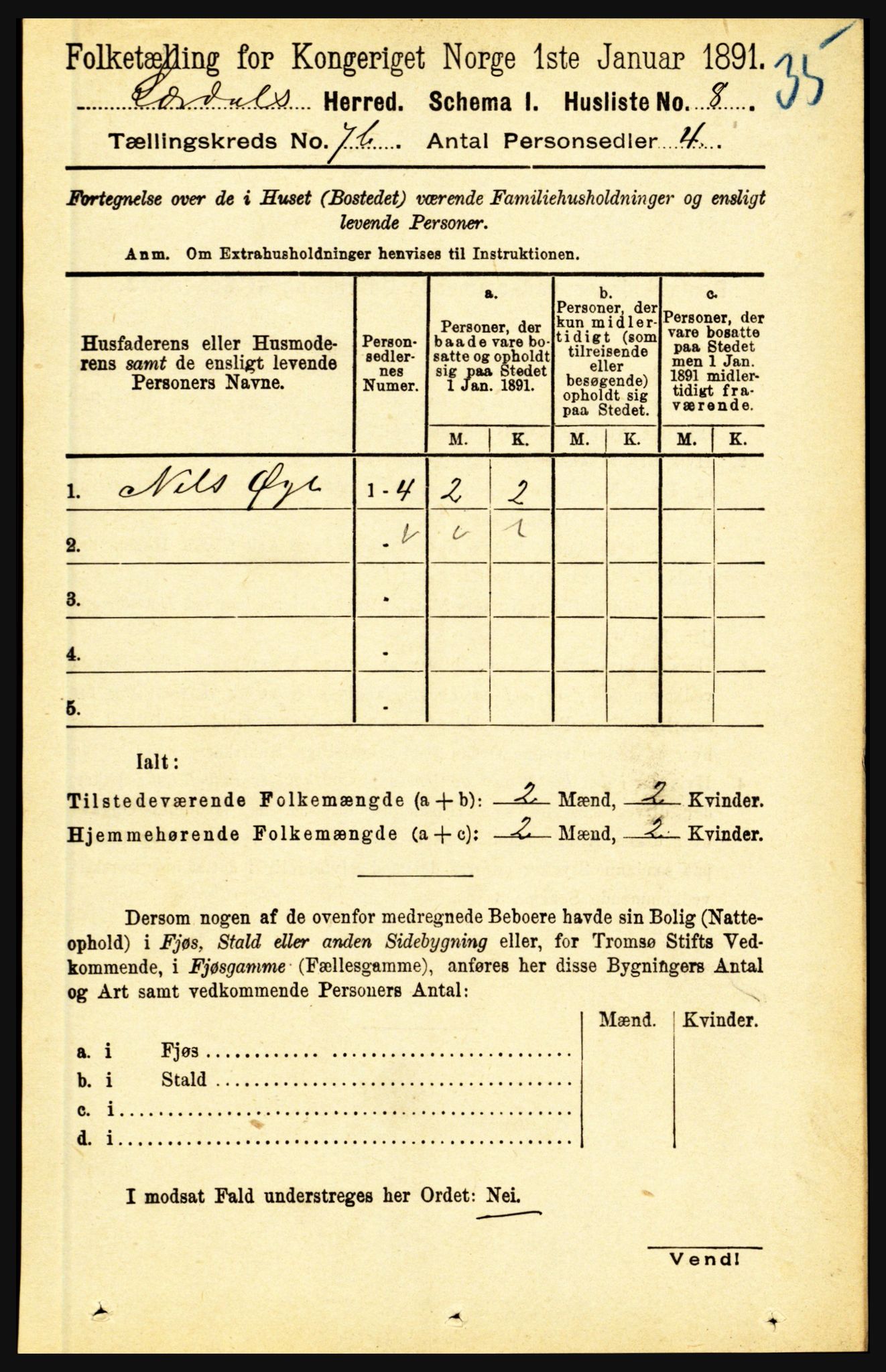 RA, 1891 census for 1422 Lærdal, 1891, p. 1114