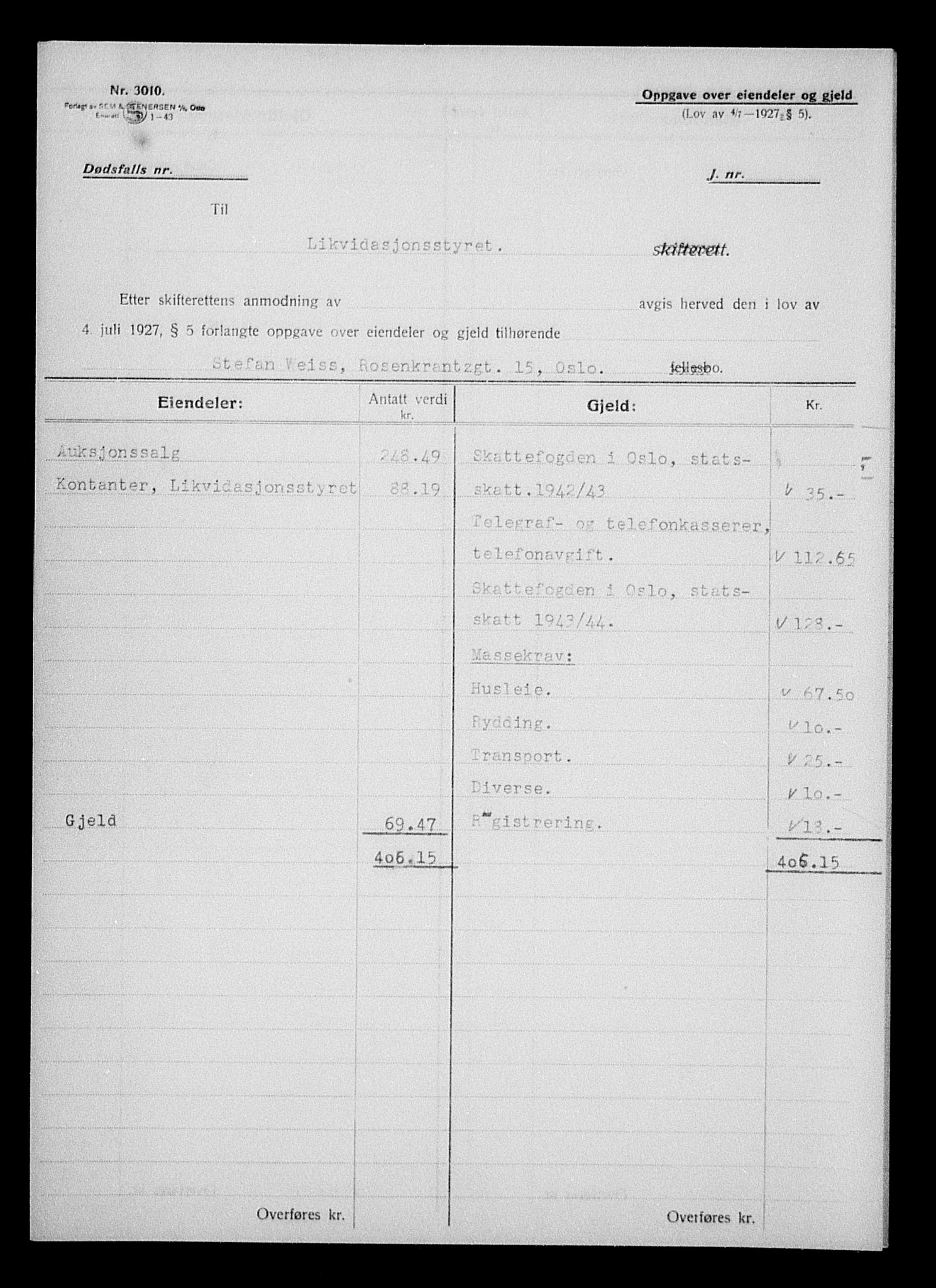 Justisdepartementet, Tilbakeføringskontoret for inndratte formuer, AV/RA-S-1564/H/Hc/Hcc/L0986: --, 1945-1947, p. 302