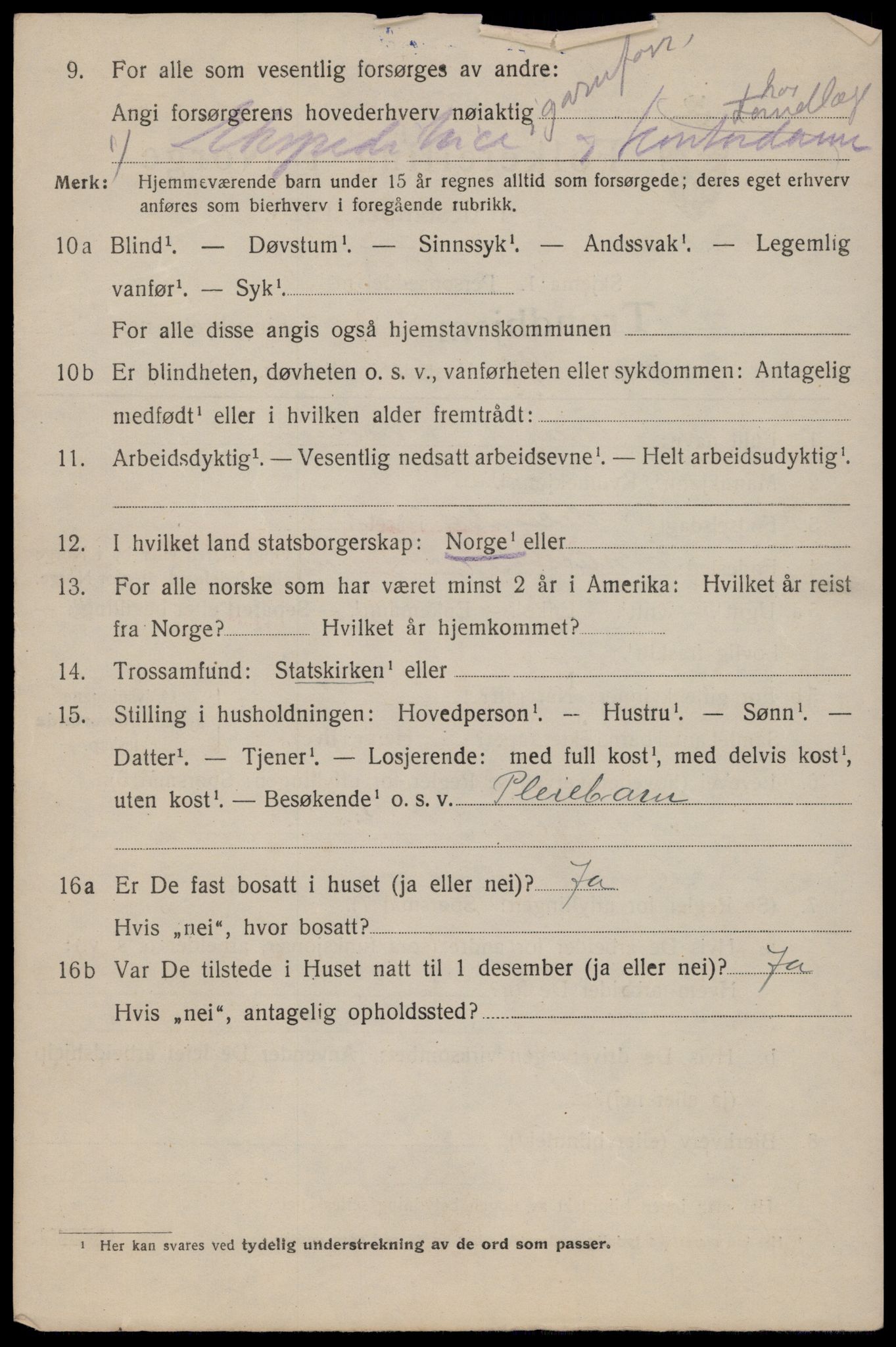 SAT, 1920 census for Trondheim, 1920, p. 117455