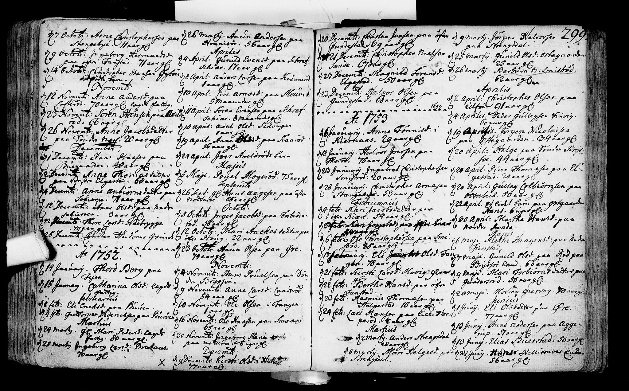 Nøtterøy kirkebøker, SAKO/A-354/F/Fa/L0002: Parish register (official) no. I 2, 1738-1790, p. 299