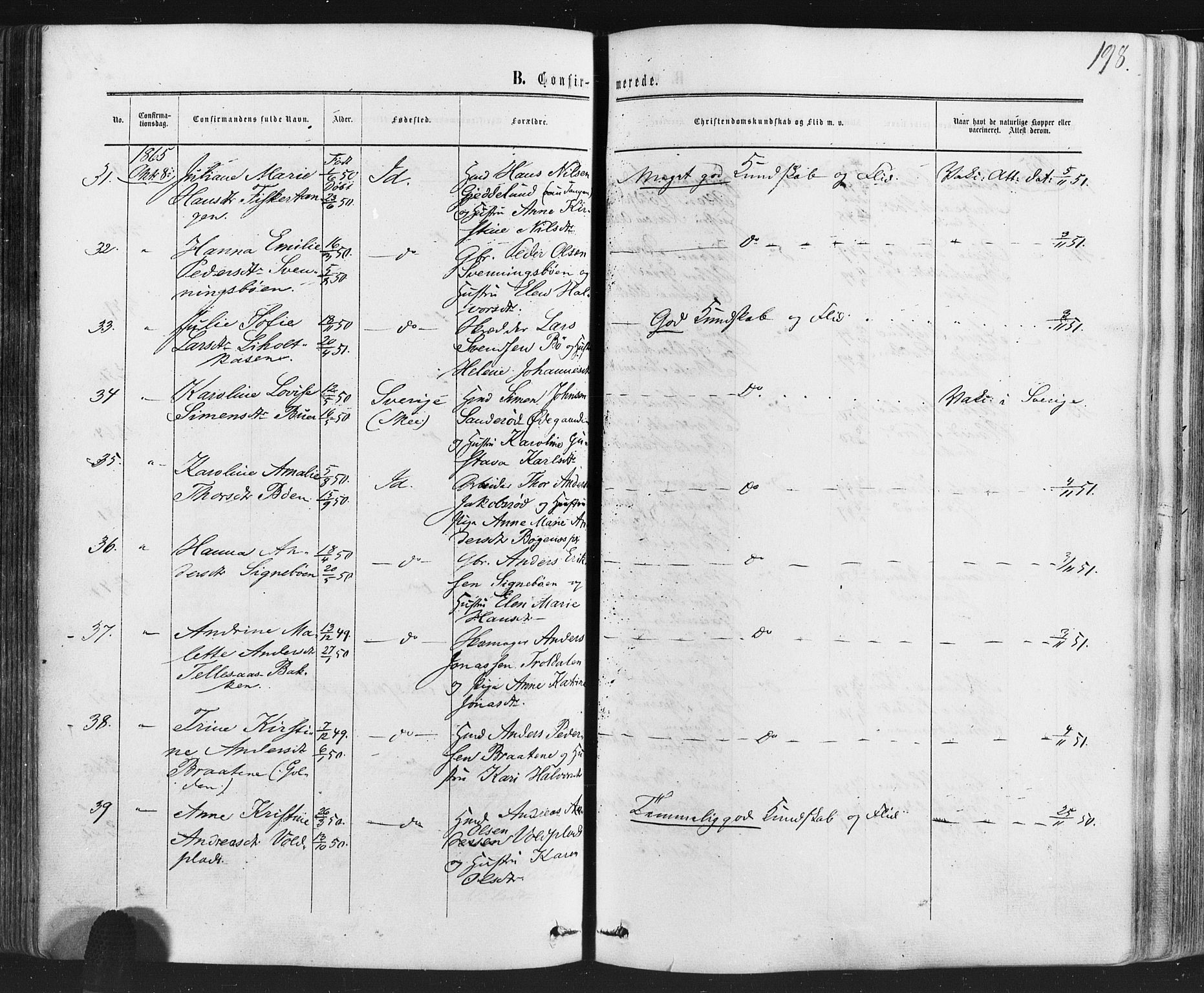 Idd prestekontor Kirkebøker, AV/SAO-A-10911/F/Fc/L0005: Parish register (official) no. III 5, 1861-1877, p. 198