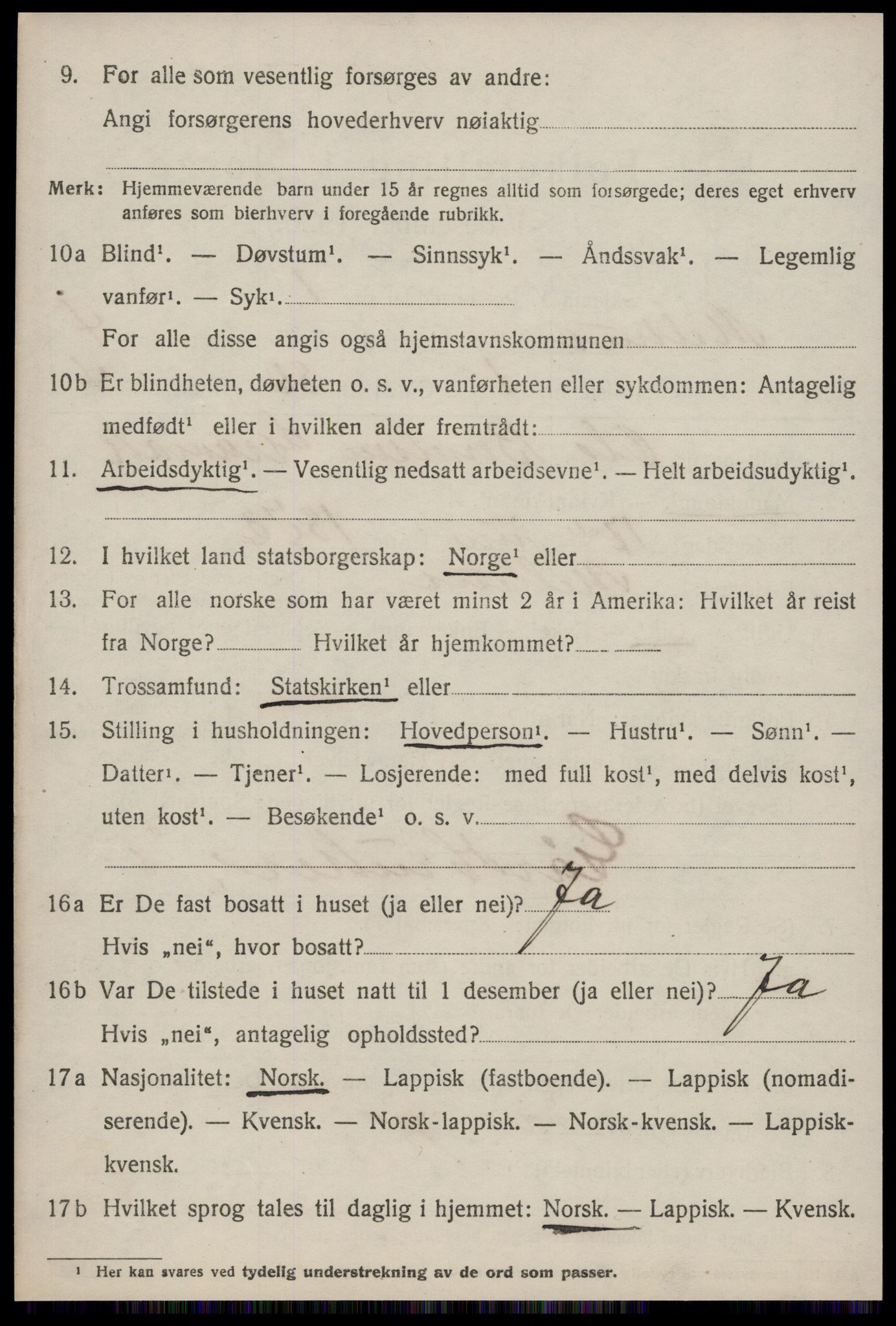 SAT, 1920 census for Melhus, 1920, p. 3368