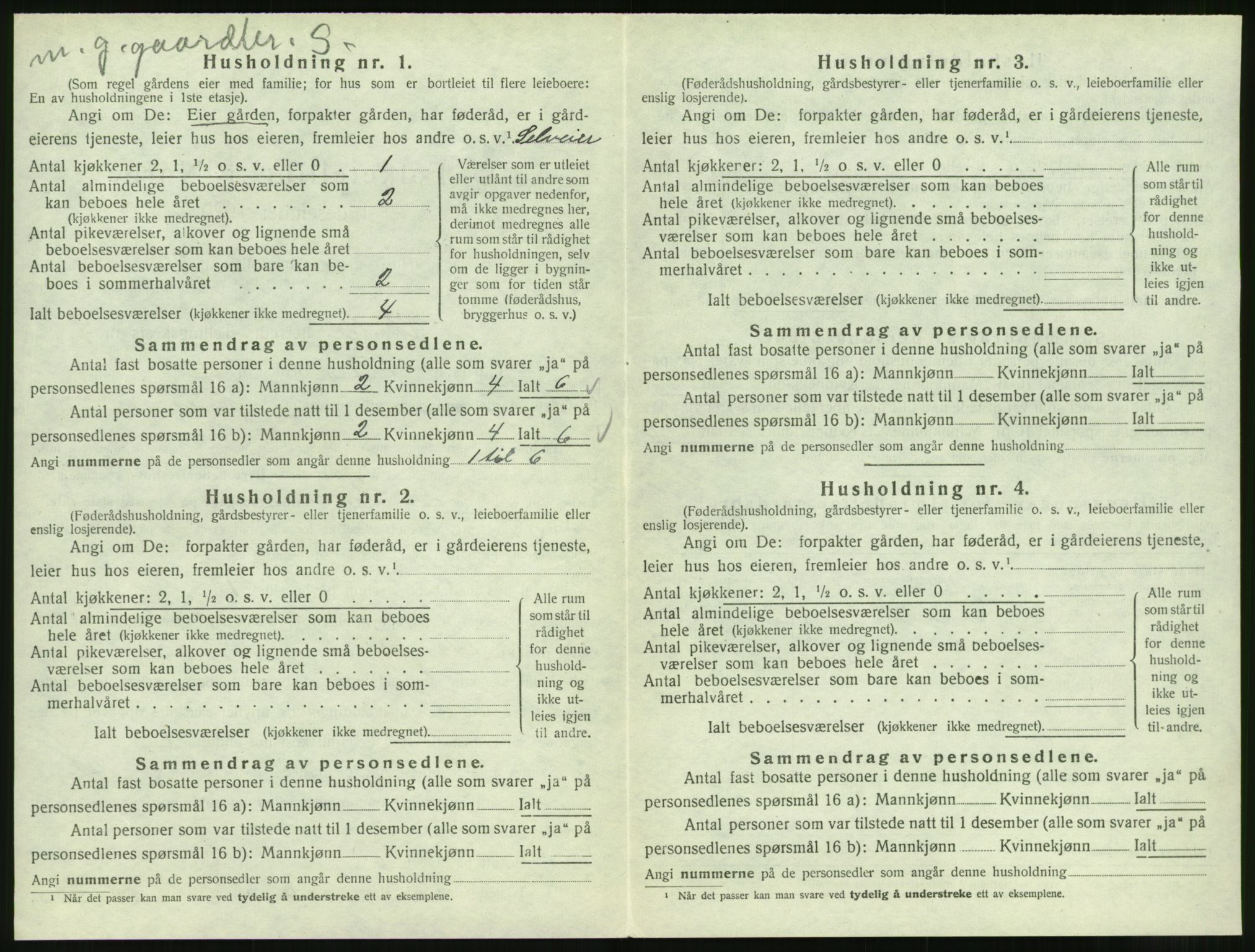 SAT, 1920 census for Skodje, 1920, p. 536