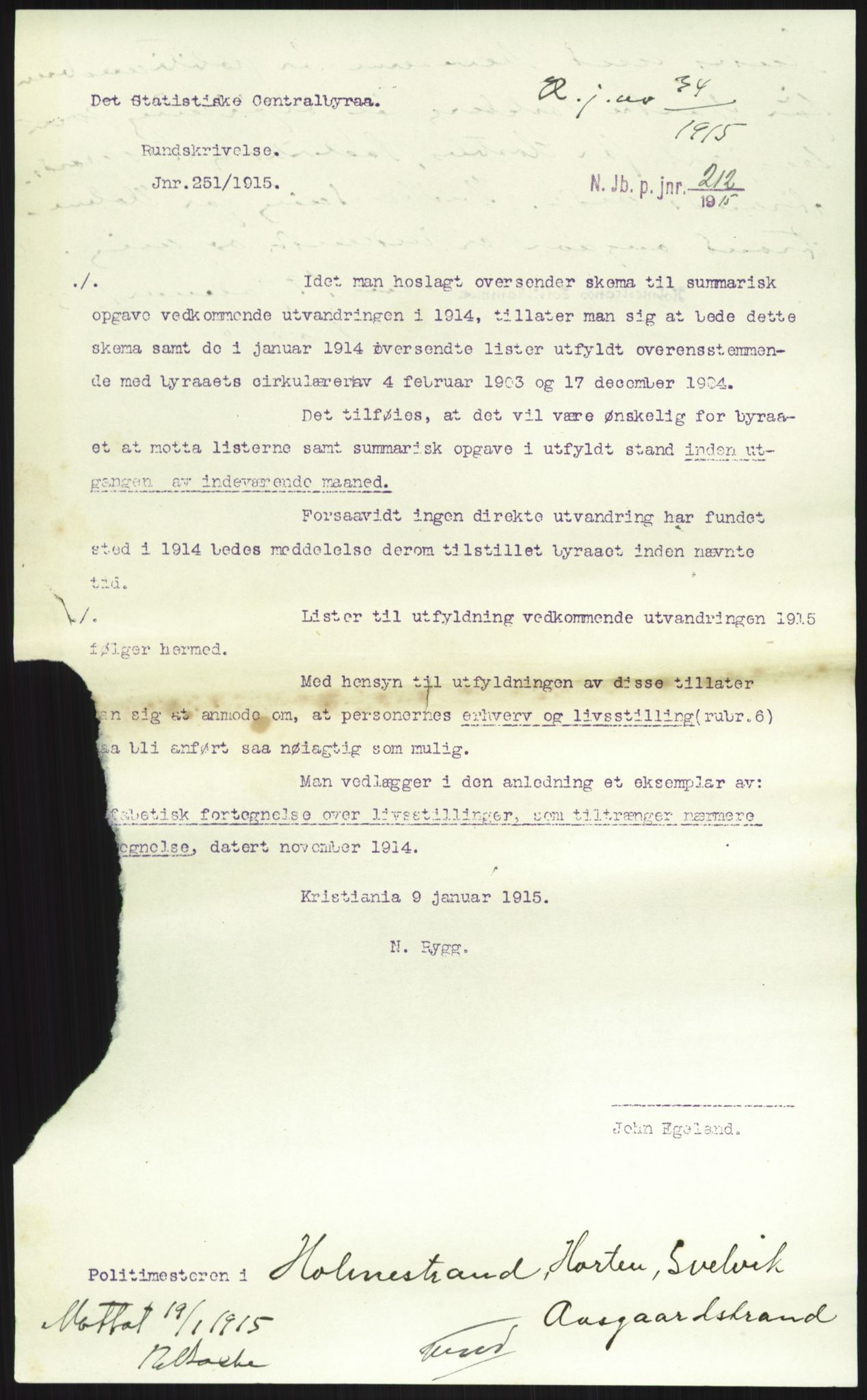 Nord-Jarlsberg politikammer, AV/SAKO-A-739/I/Ia/Iab/L0001: Emigrantprotokoll, 1912-1918, p. 53